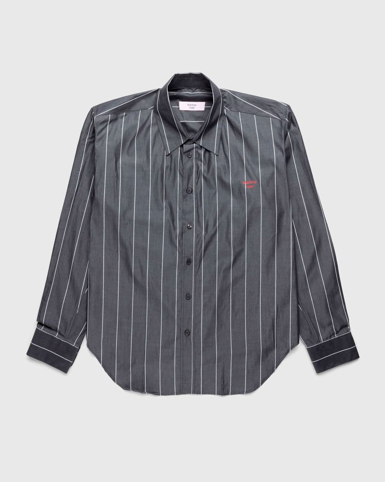 Pulled Neck Shirt Grey/White