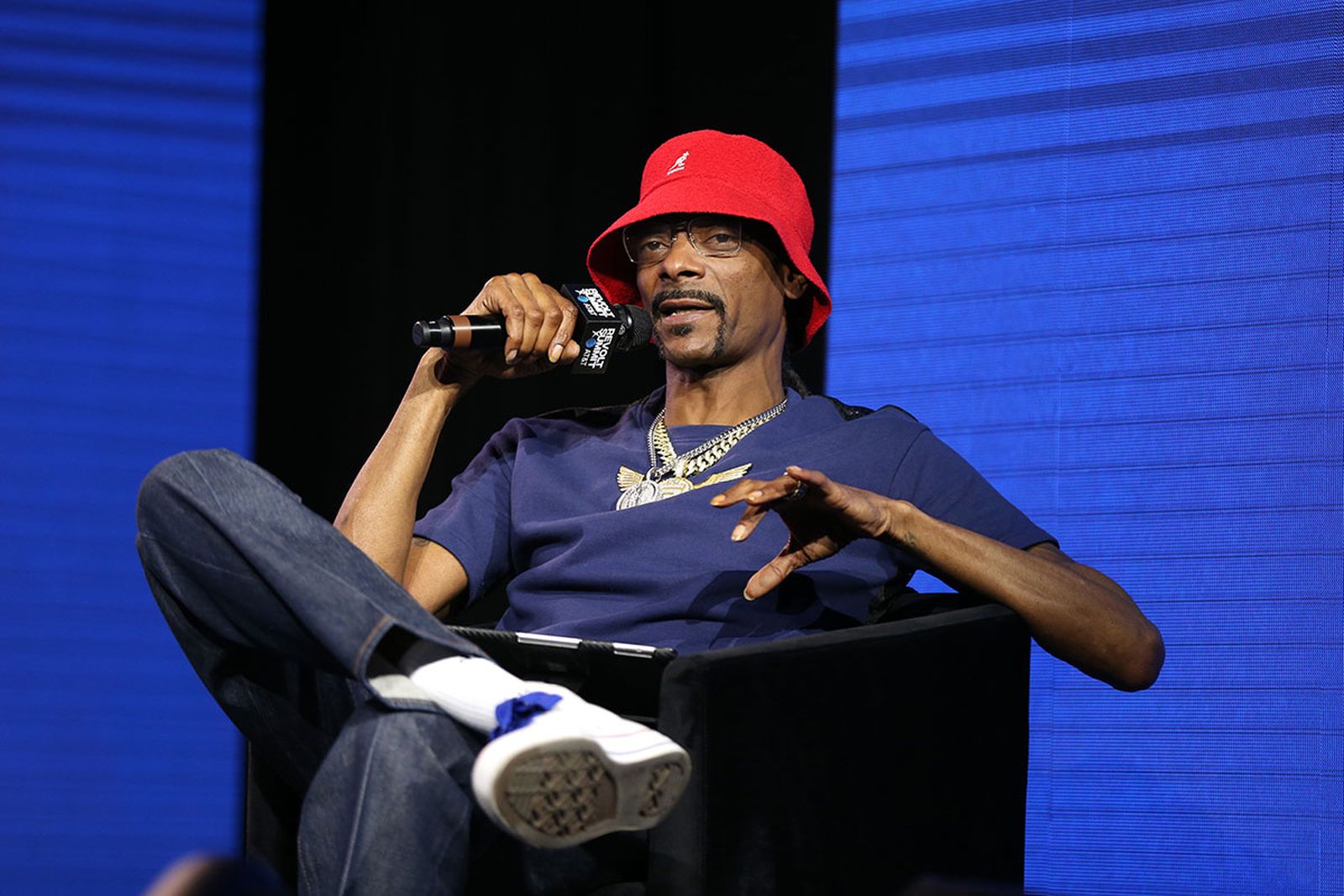 Snoop Dogg speaks onstage at the REVOLT X AT&T summit