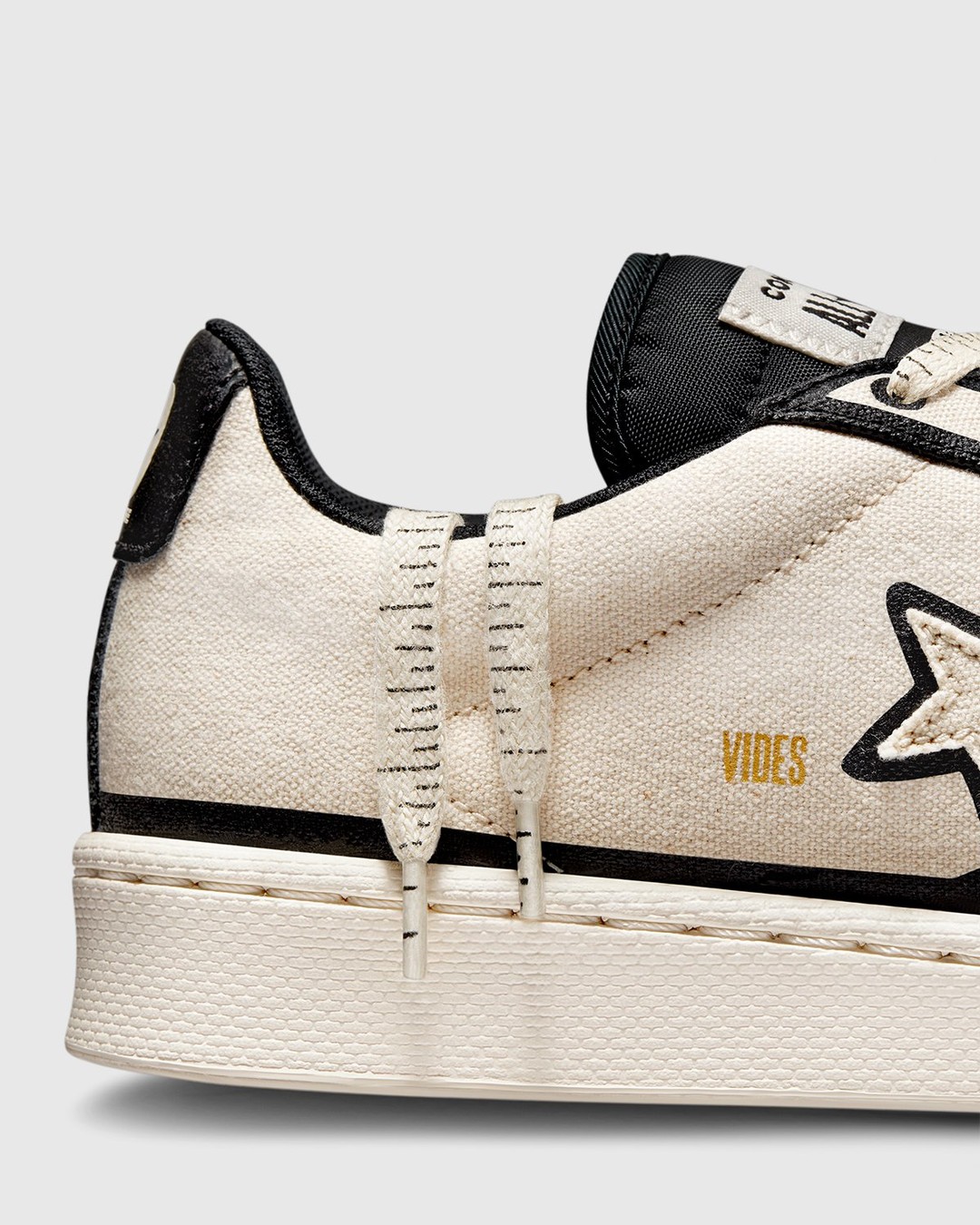 Converse x Joshua Vides – Pro Leather Ox Natural Ivory/Black/White - Low Top Sneakers - White - Image 8