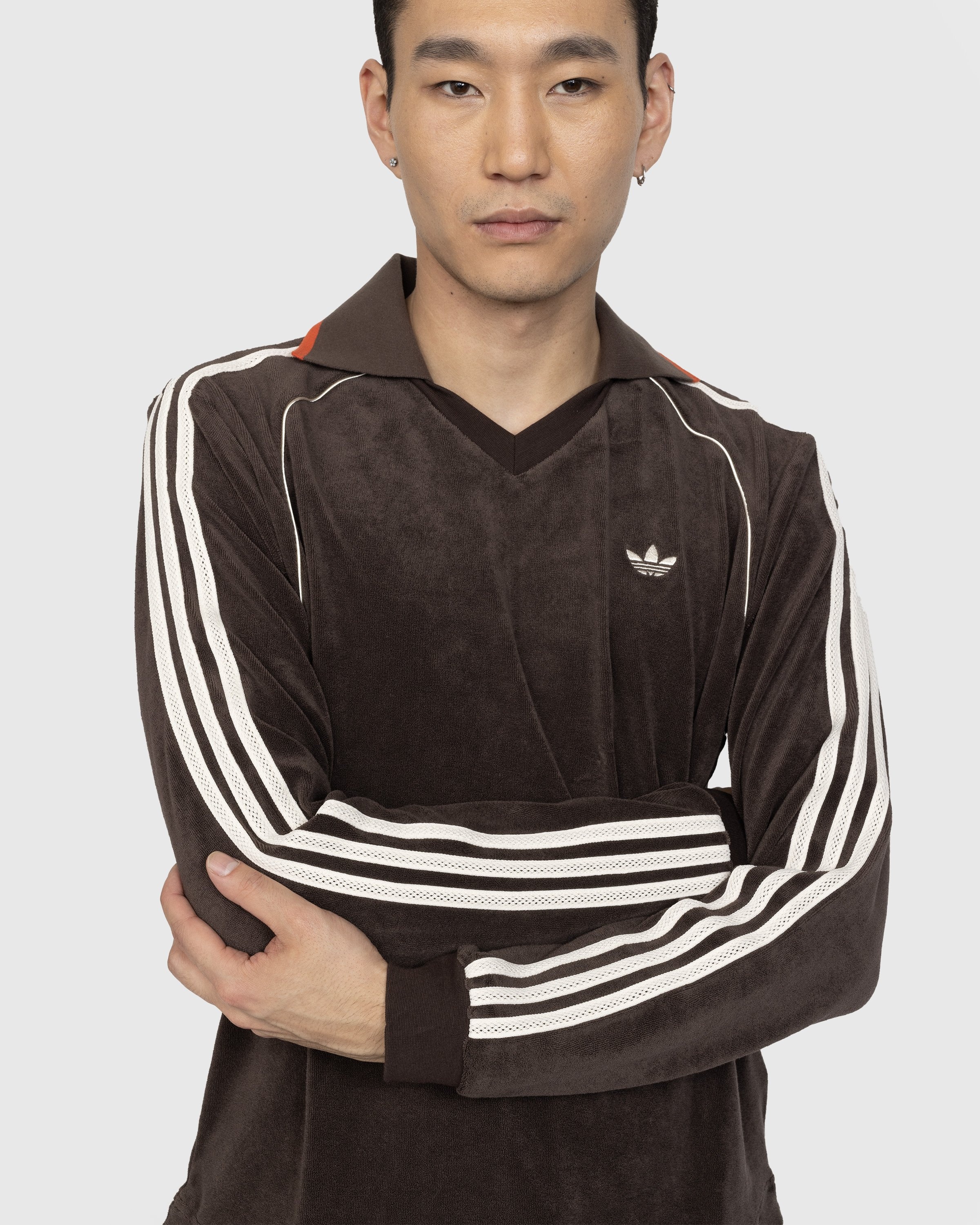 Adidas x Wales Bonner – Logo Embroidered Longsleeve Dark Brown - Longsleeves - Brown - Image 3