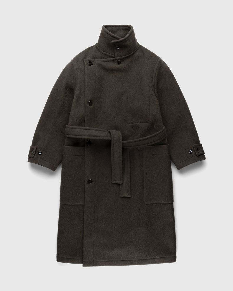 Lemaire – Wool Wrap Coat Green