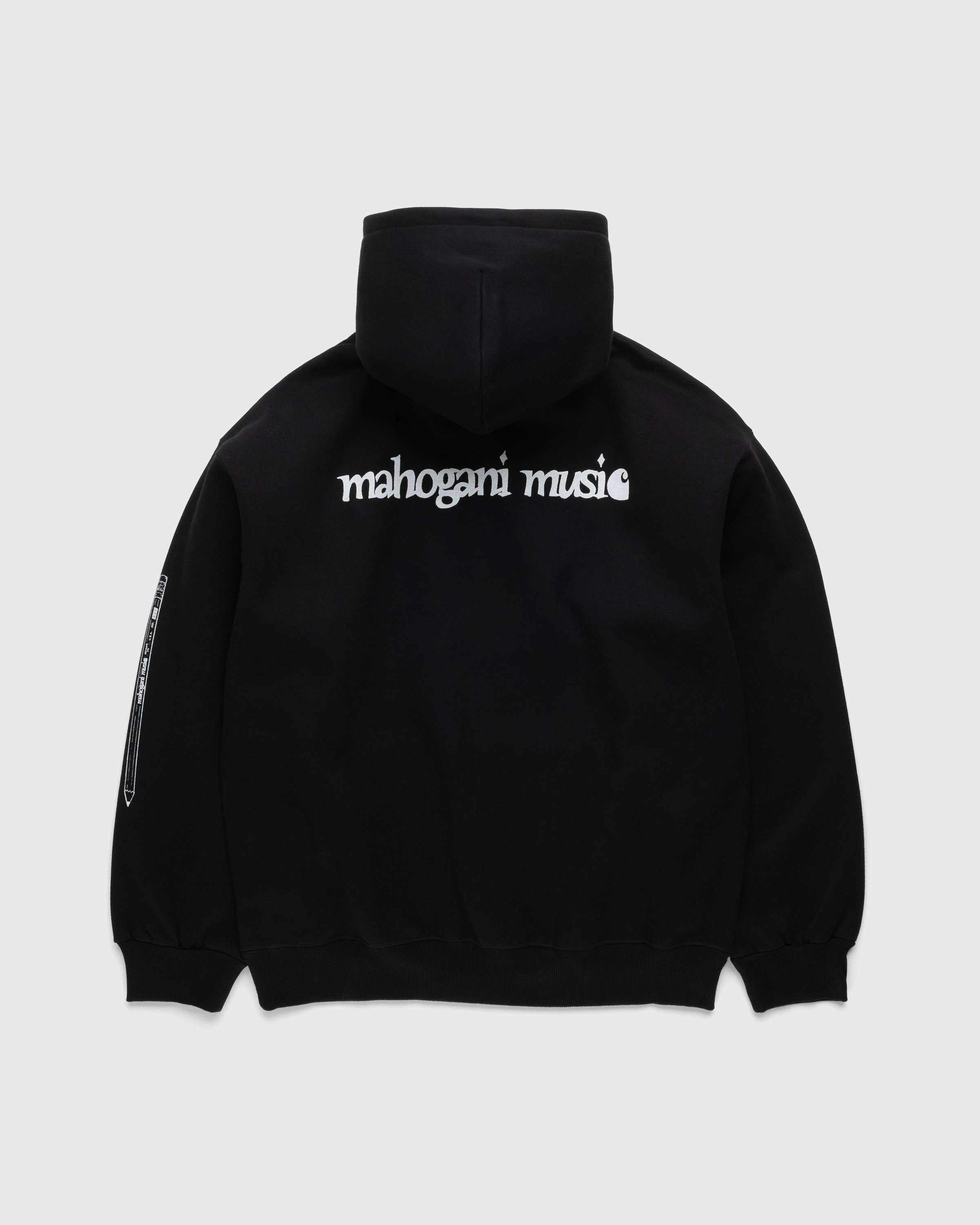 Carhartt WIP – Mahogani Music Hoodie Black/White - Sweats - Black - Image 2