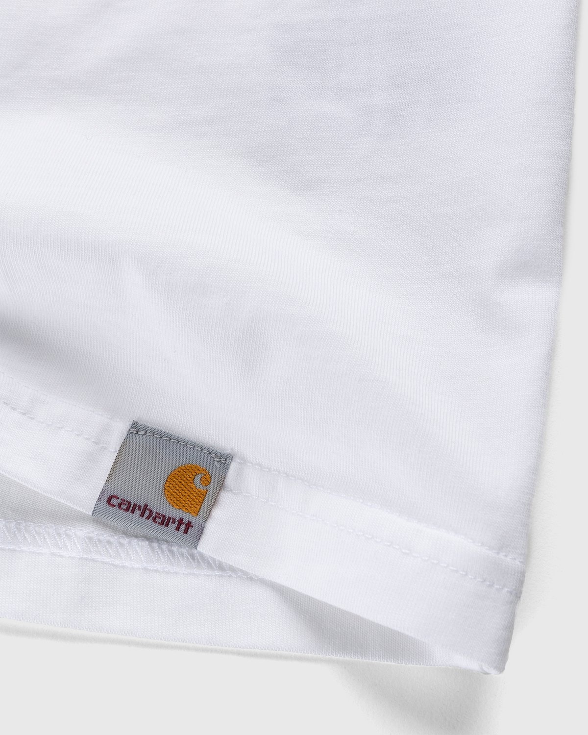 Carhartt WIP x Herrensauna – Logo Long Sleeve White Black Cypress - T-shirts - White - Image 5