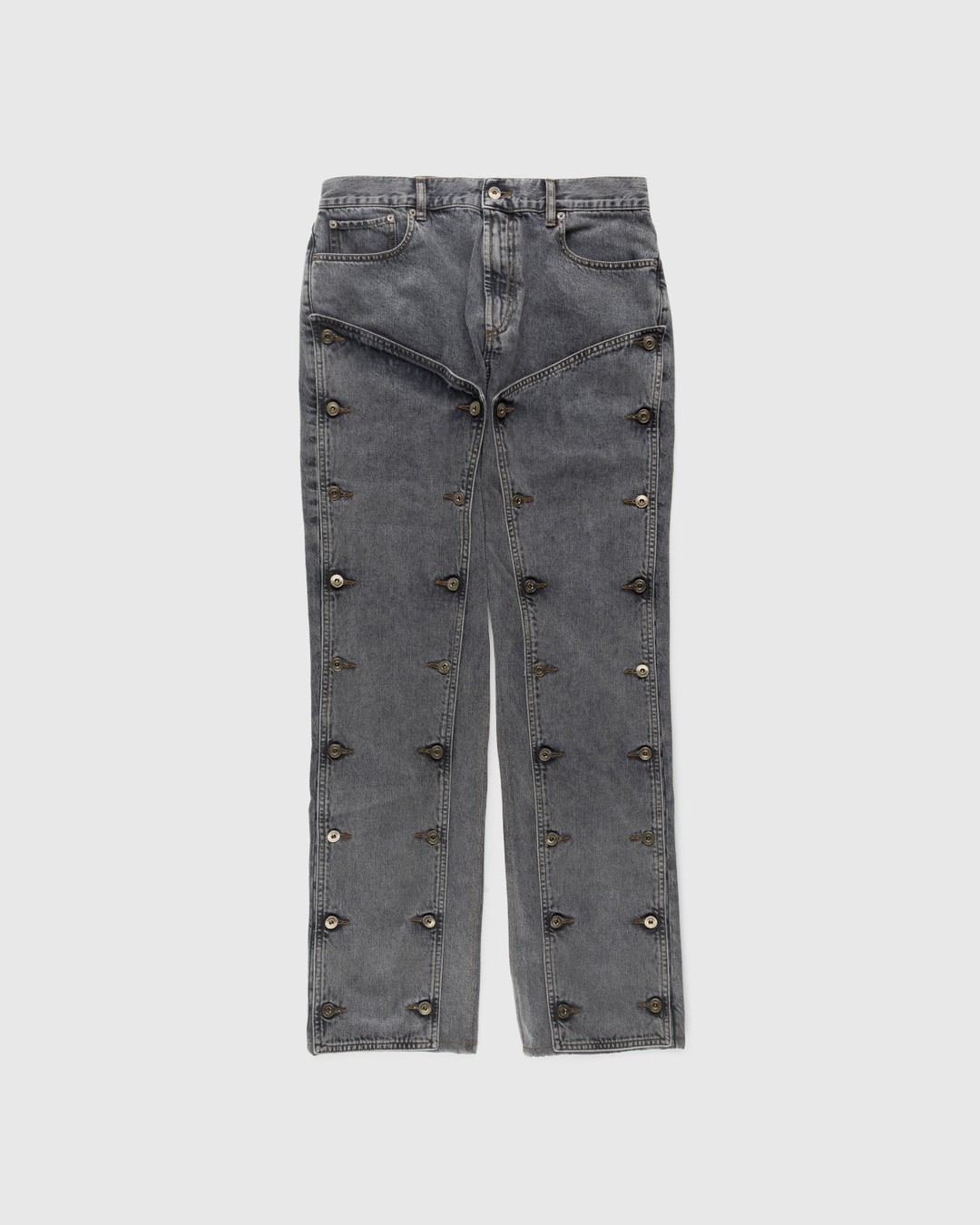 Y/Project – Evergreen Snap Off Jeans Vintage Black - Pants - Black - Image 1