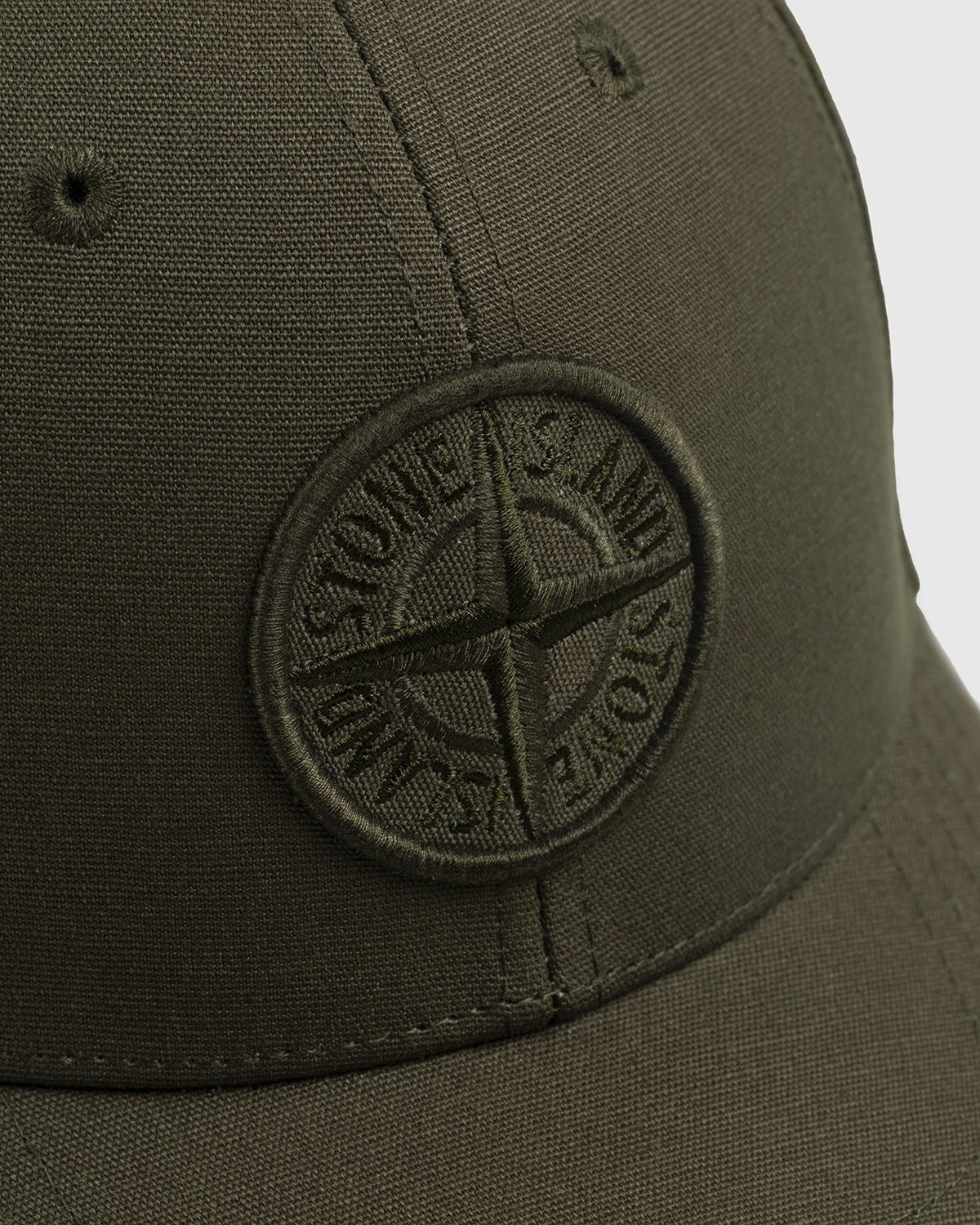 Stone Island 99661 6 Panel Cotton Rep Cap Military Green