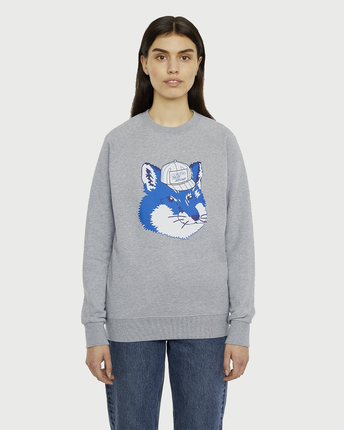 Colette Mon Amour x Maison Kitsune – Crewneck Grey - Sweats - Grey - Image 3