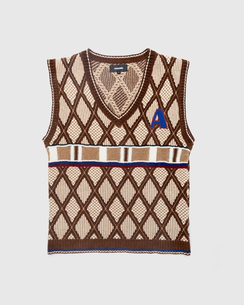 Ahluwalia – Kingpin Knitted Vest Brown