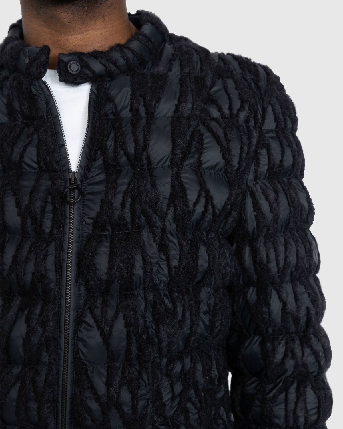 Trussardi – Embroidered Nylon Jacket Black - Down Jackets - Black - Image 5