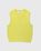 Pigment Dyed Loose Knit Sweater Vest Yellow