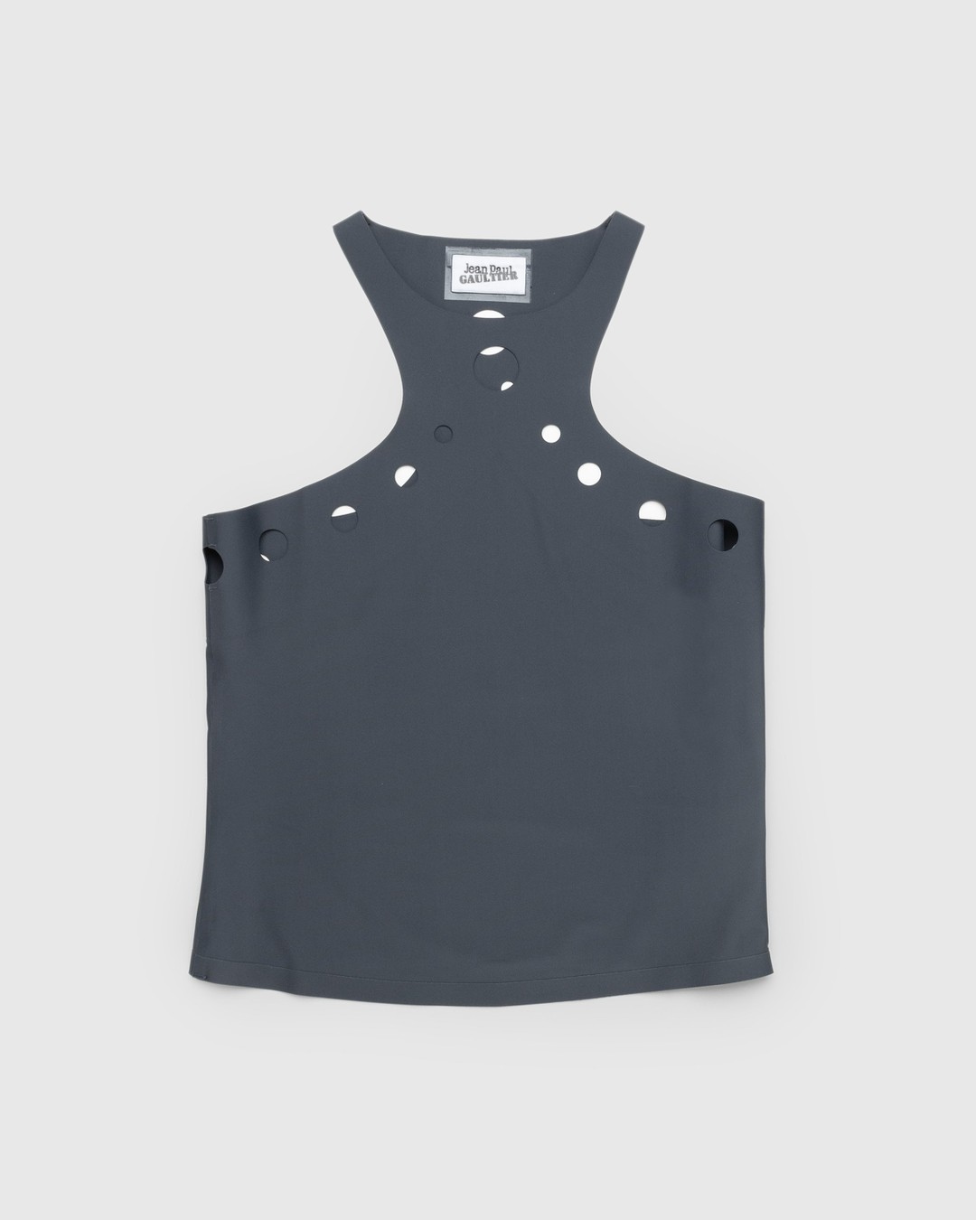 Jean Paul Gaultier – Perforated Details Tanktop - Men Tops - Grey - Image 1