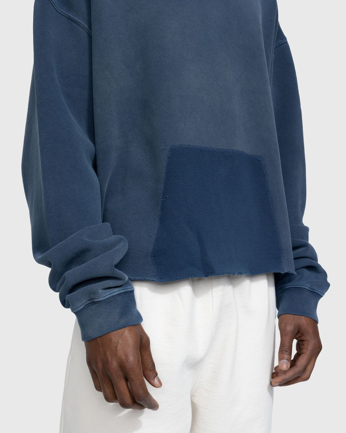 Maison Margiela – Organic Cotton Logo Hoodie Blue - Sweats - Blue - Image 4