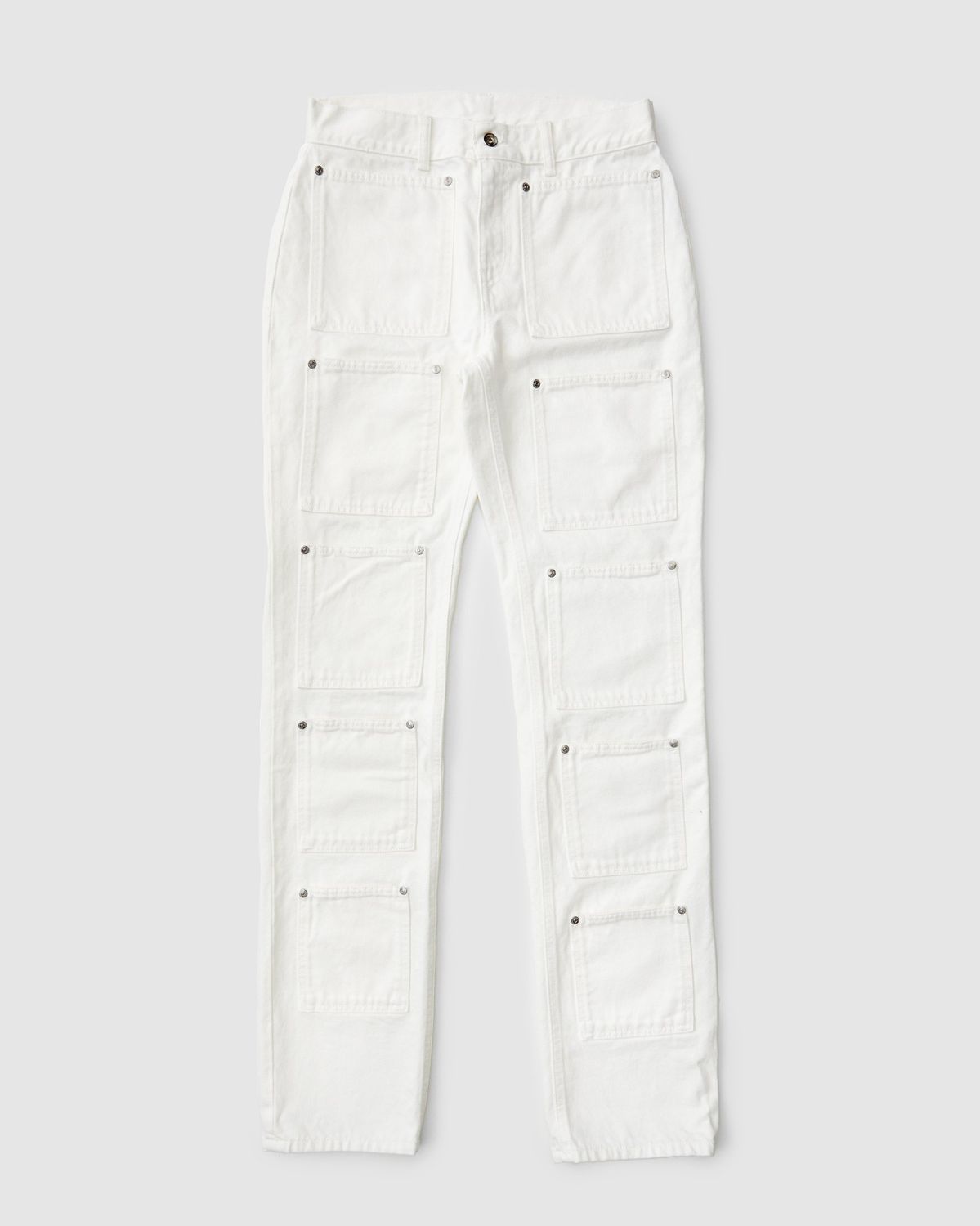 Lourdes New York – Multi-pocket Denim White - Pants - White - Image 1