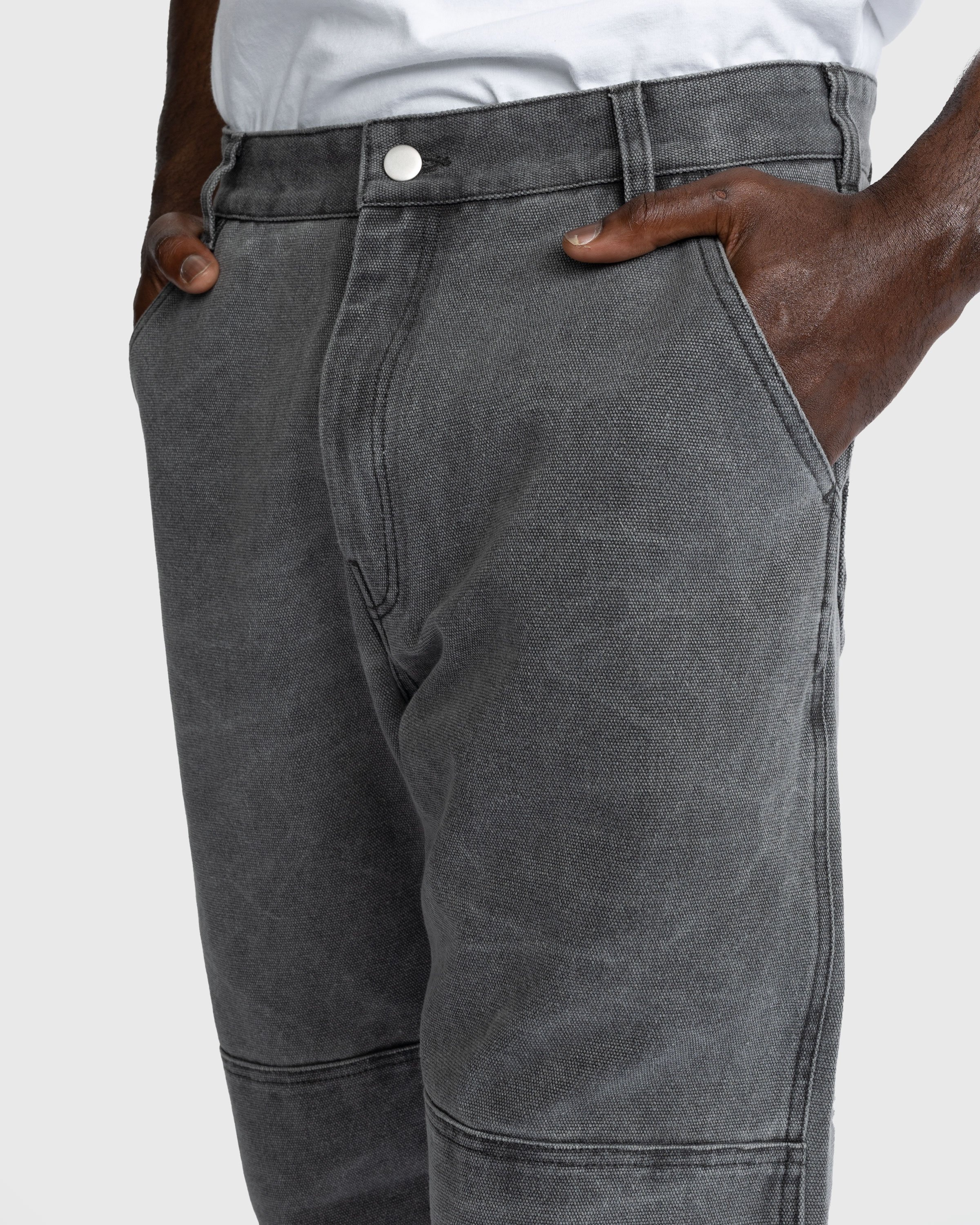 Acne Studios – Cotton Canvas Trousers Grey - Pants - Grey - Image 5