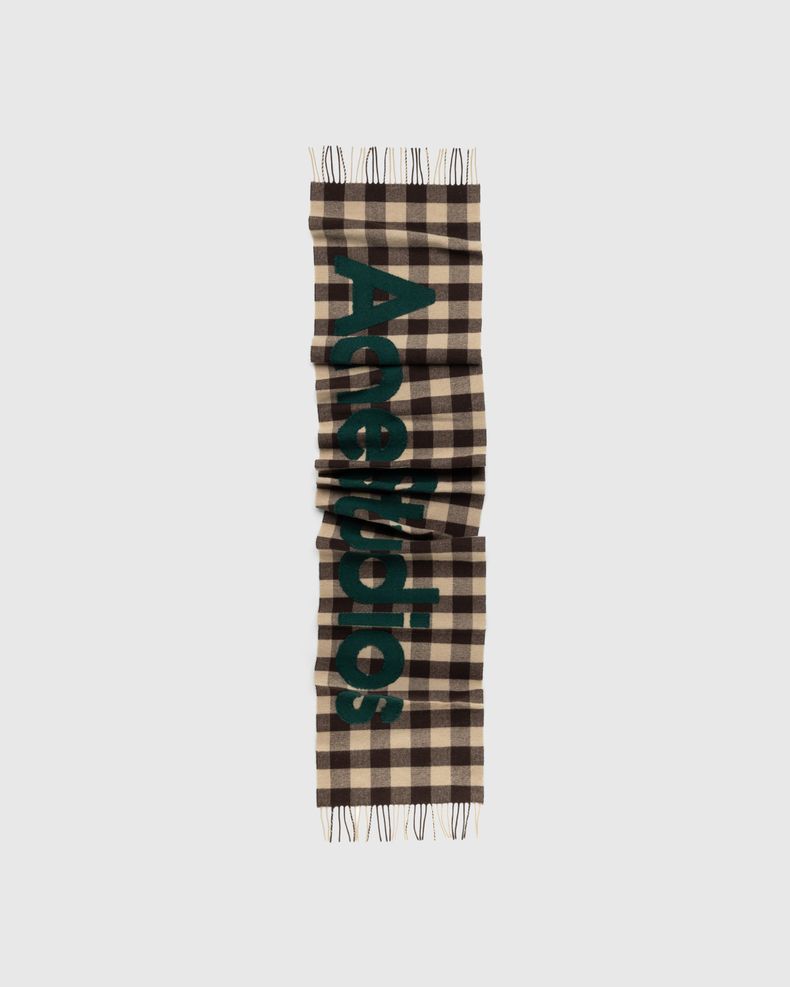 Check Logo Scarf Brown/Green