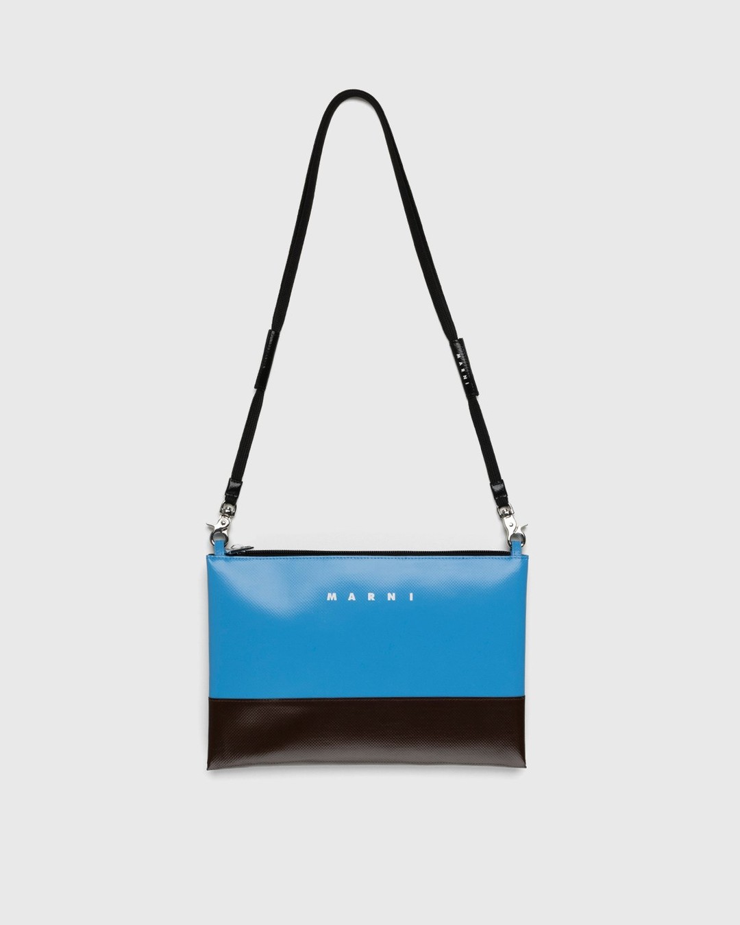Marni – PVC Tribeca Crossbody Bag Blue Brown - Bags - Blue - Image 1