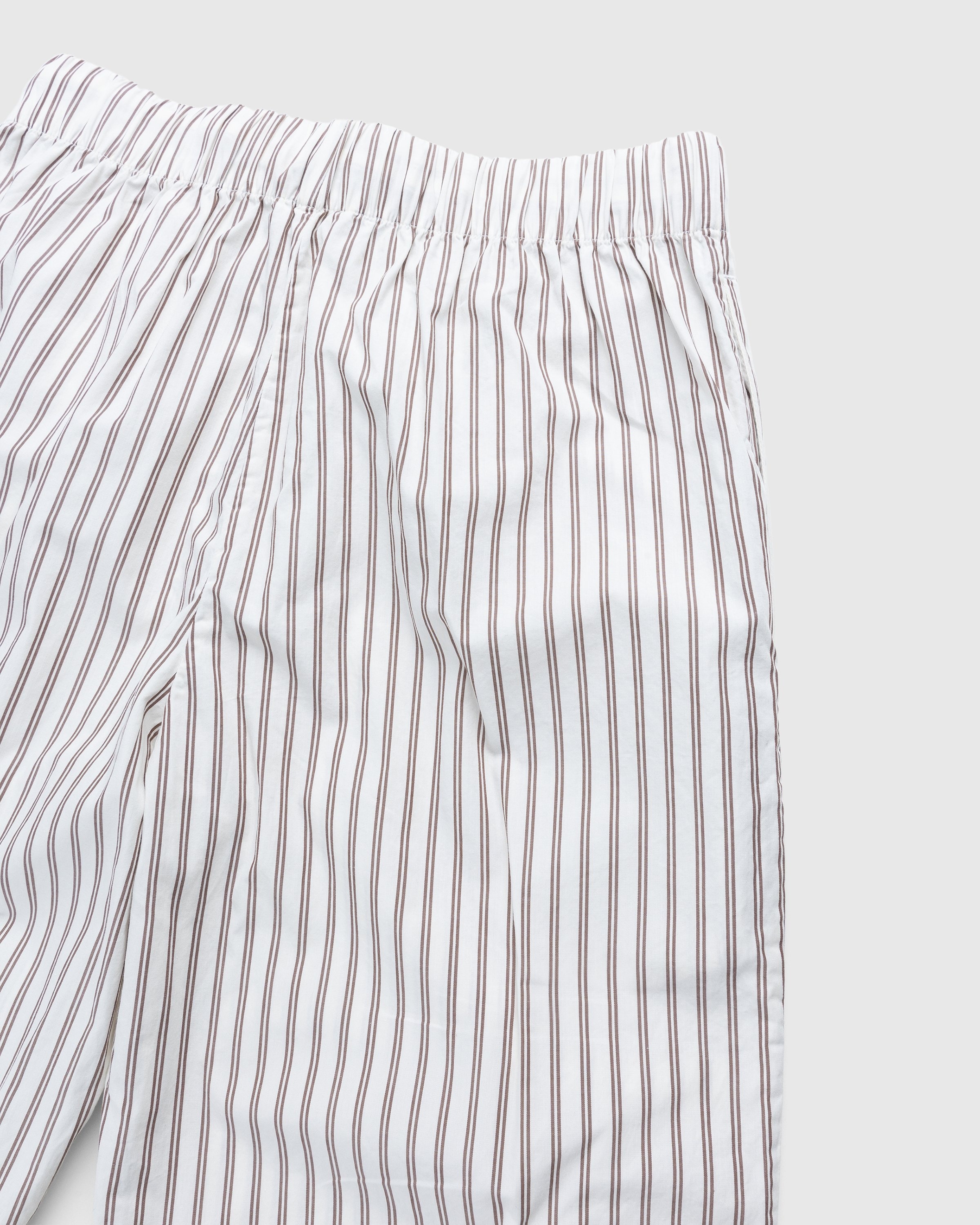 Tekla – Cotton Poplin Pyjamas Pants Hopper Stripes - Pyjamas - Beige - Image 4