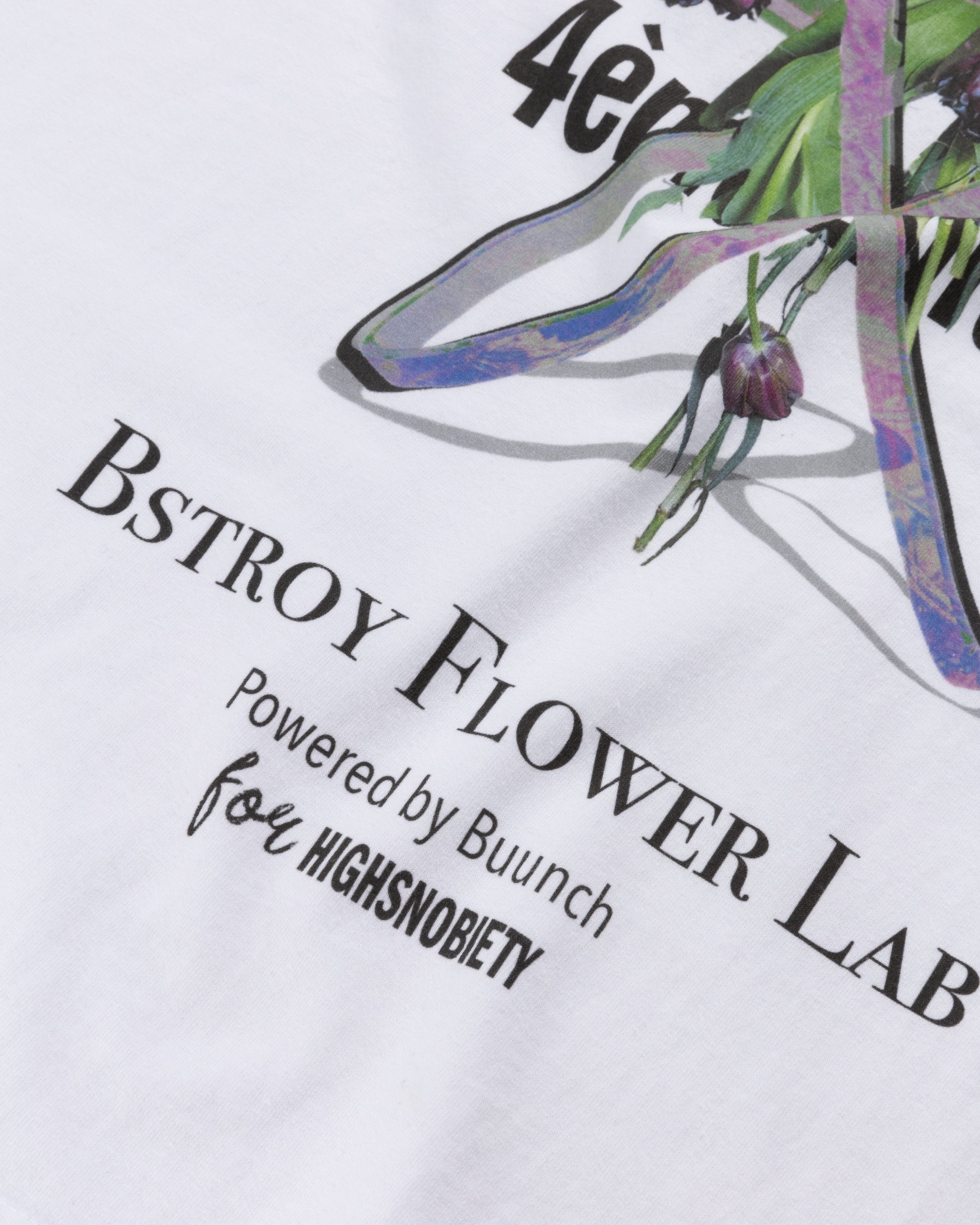 Bstroy x Highsnobiety – Not In Paris 4 Flower T-Shirt White - T-shirts - White - Image 4