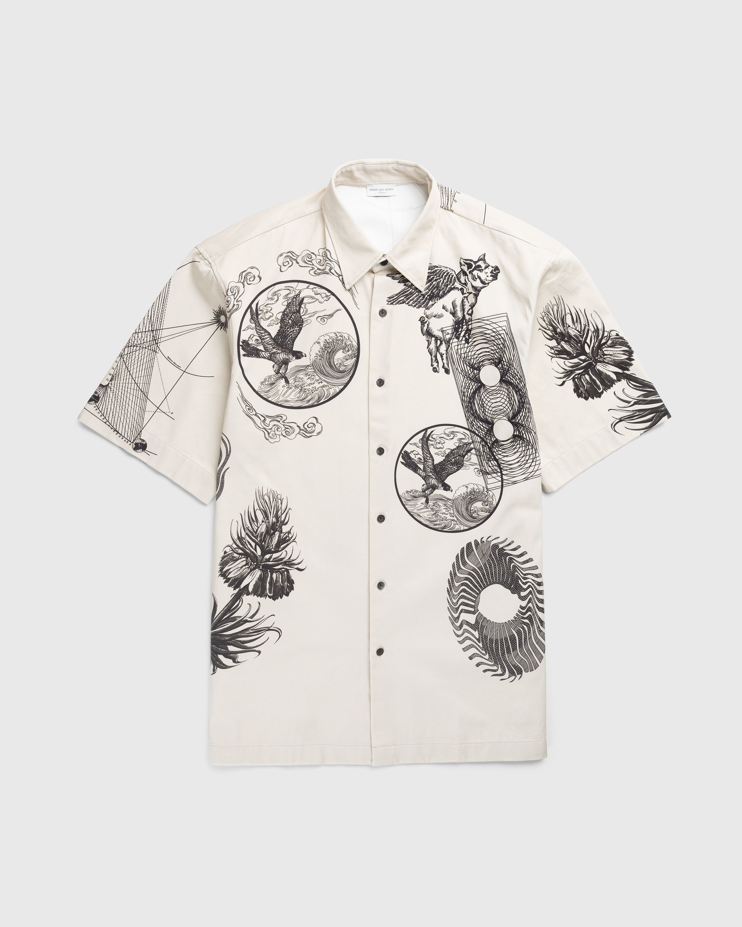 Dries van Noten – Cassidye Shirt Cement - Shirts - Grey - Image 1