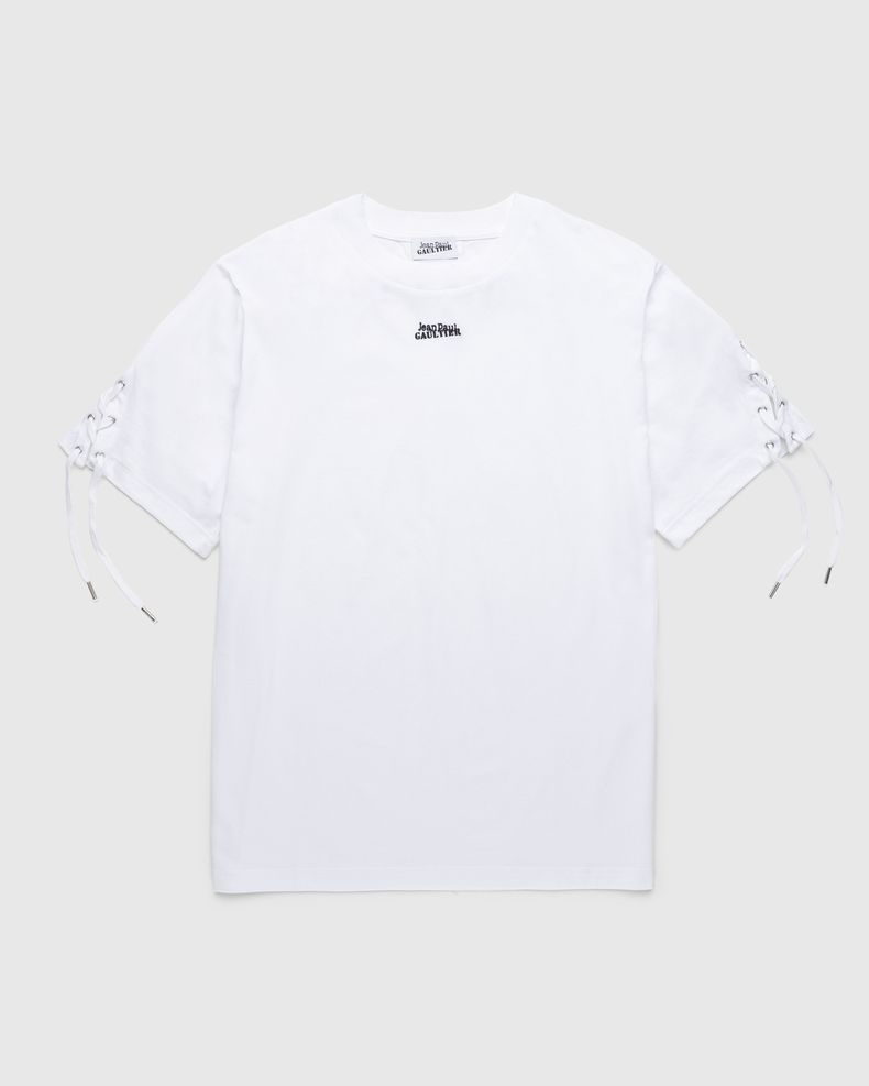 Jean Paul Gaultier – Oversize Laced T-Shirt White