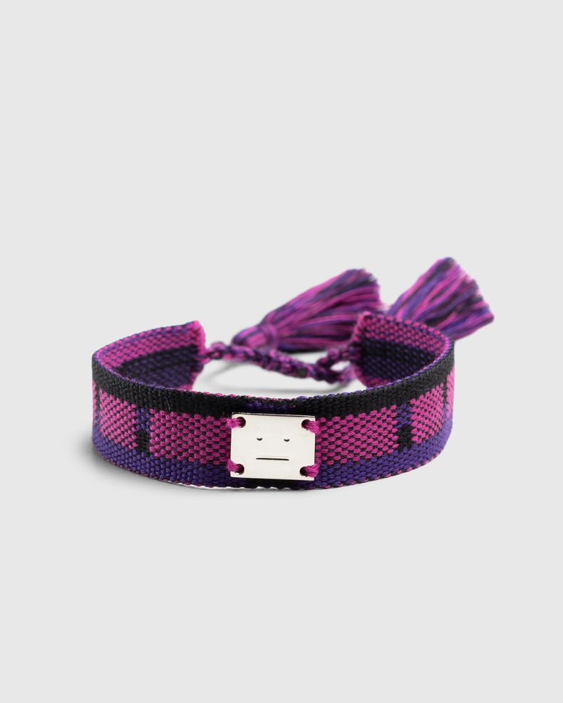 Acne Studios – Face Logo Friendship Bracelet Pink