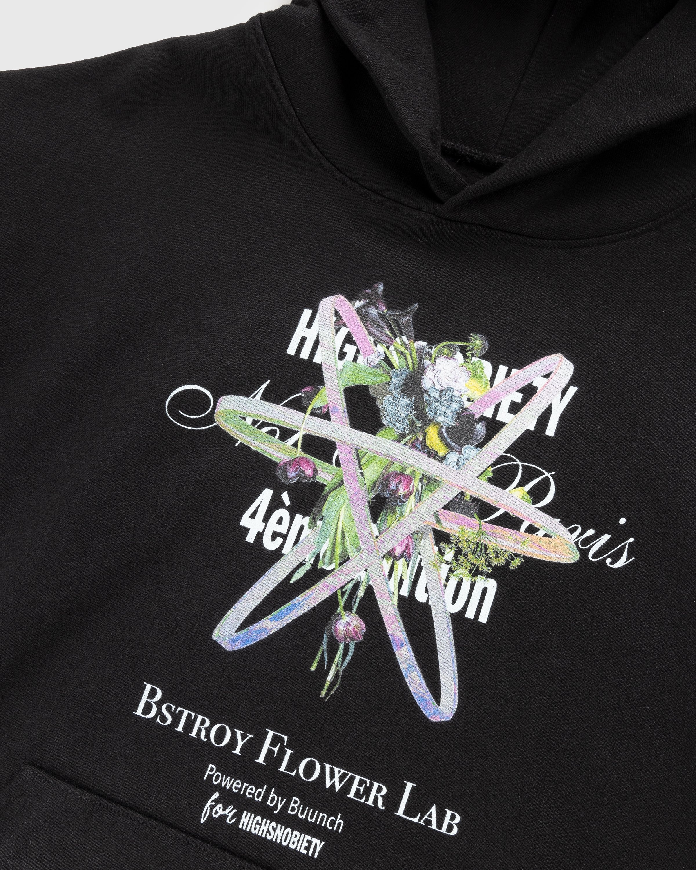 Bstroy x Highsnobiety – Not In Paris 4 Flower Hoodie Black - Sweats - Black - Image 4