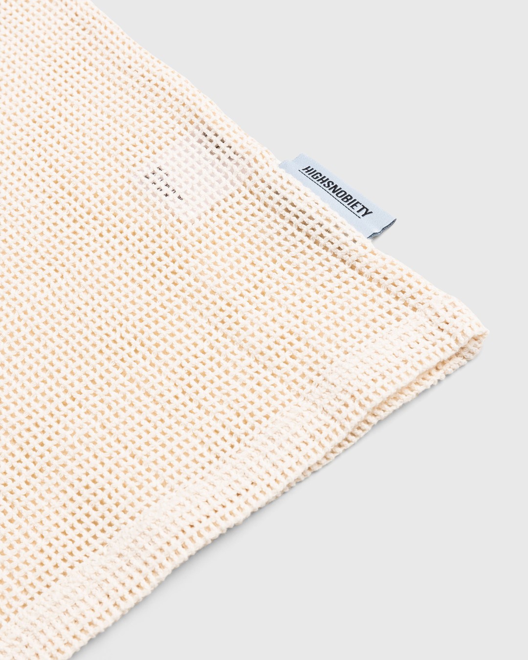 Highsnobiety – Cotton Mesh Knit Tank Top Eggshell - Tops - Beige - Image 7