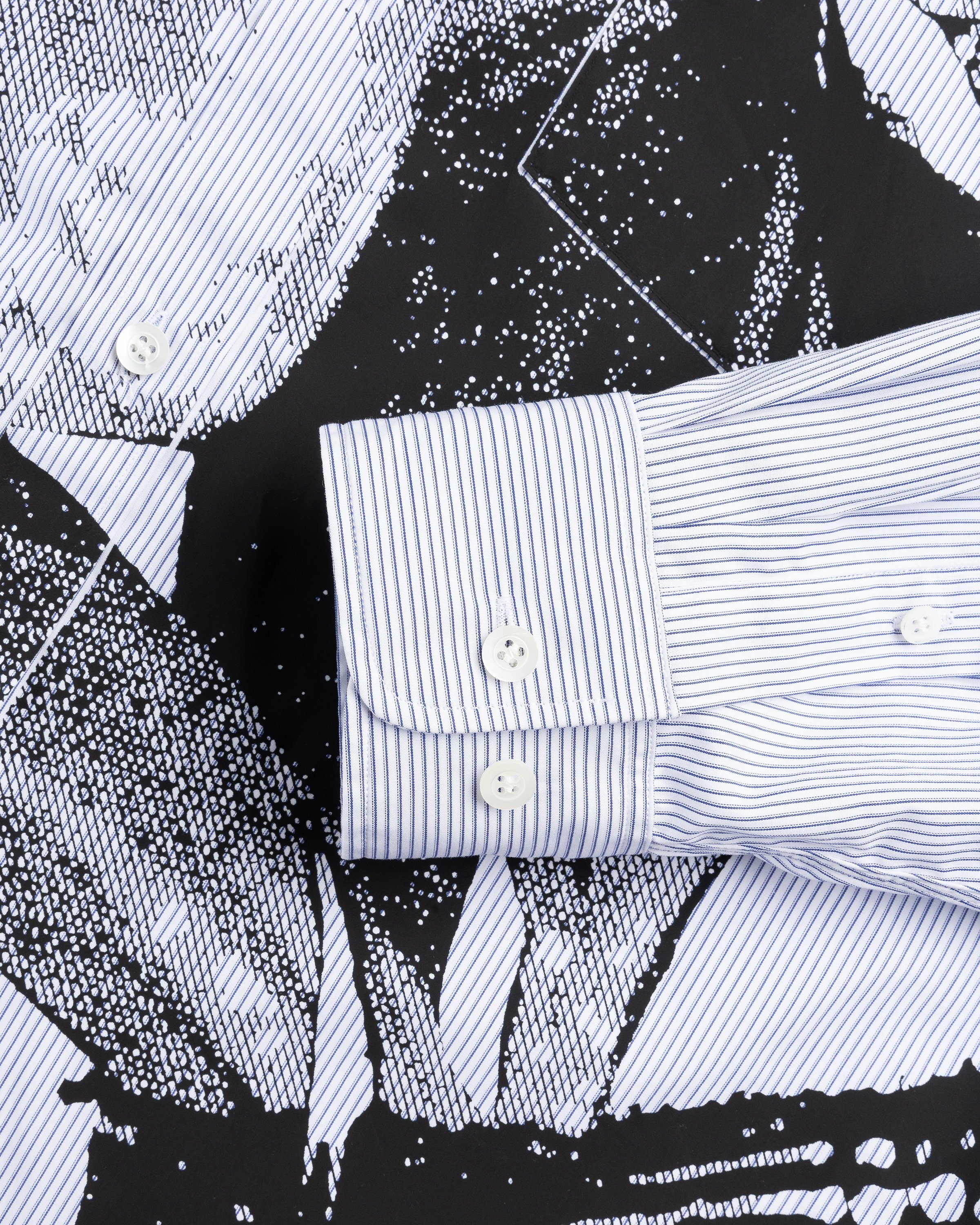 Dries van Noten – Cannon CS Shirt White - Shirts - Blue - Image 6