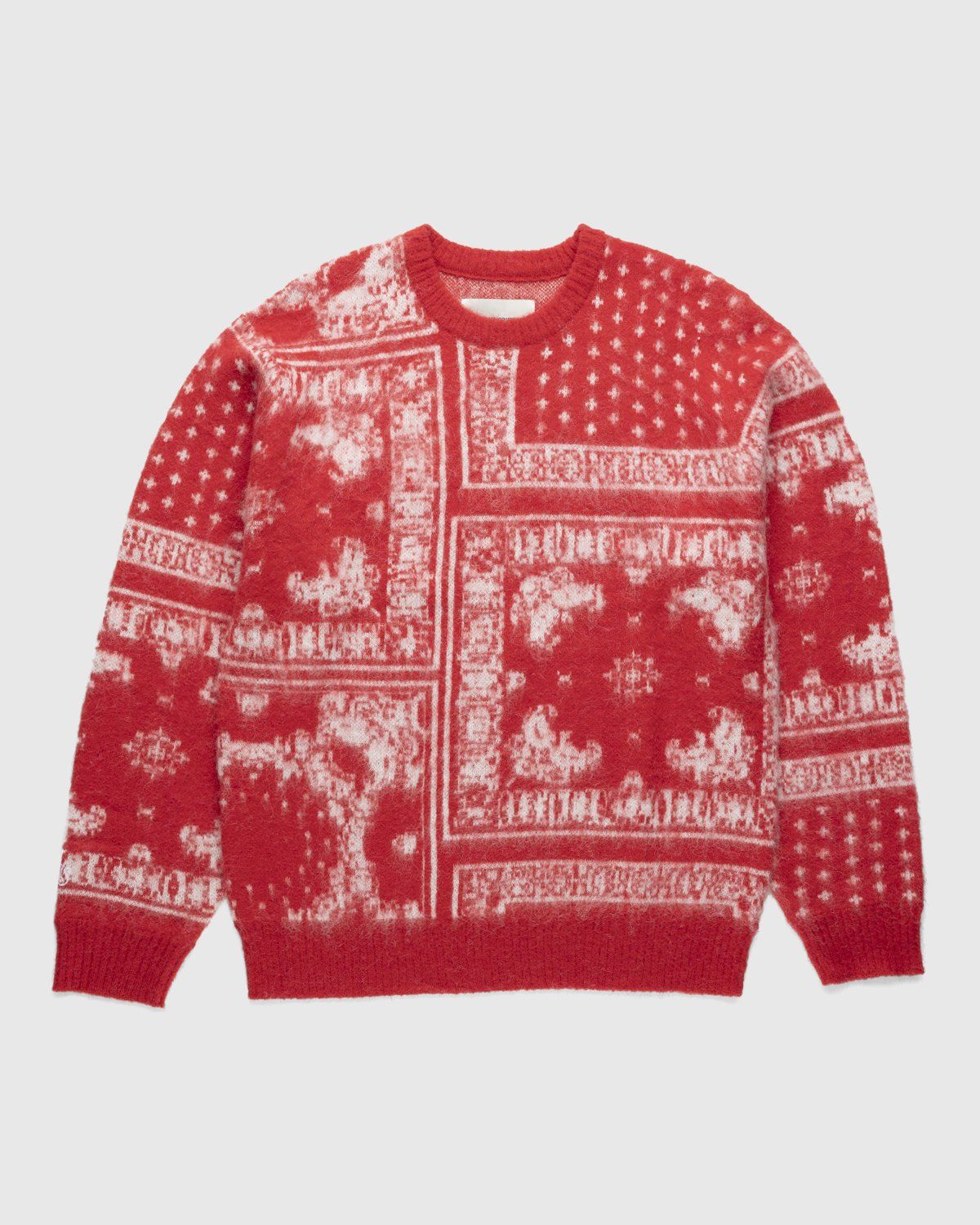 Highsnobiety – Bandana Alpaca Sweater Red - Crewnecks - Red - Image 1