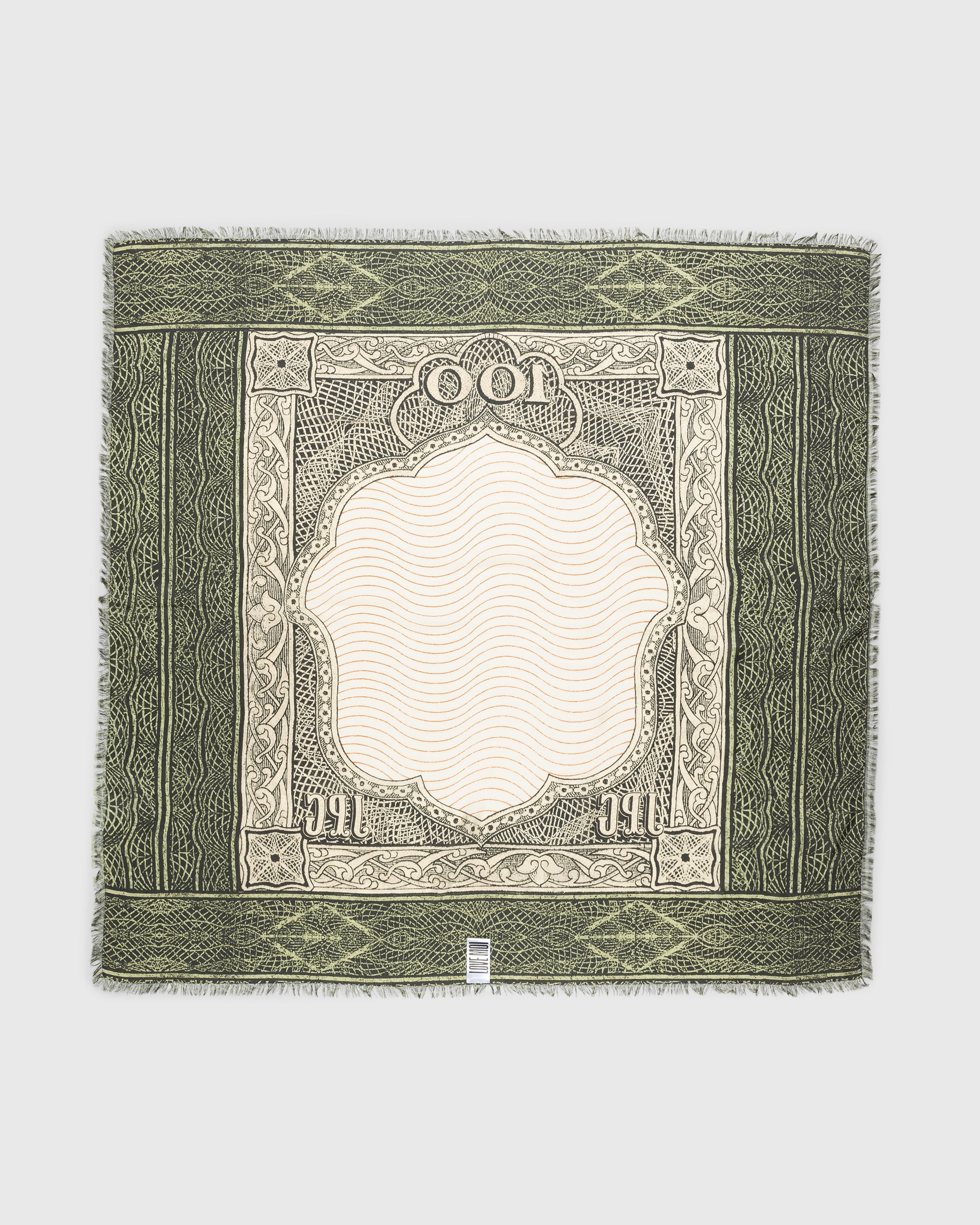 Jean Paul Gaultier – Cartouche Scarf Green/Ecru/Black/Orange - Scarves - Green - Image 2