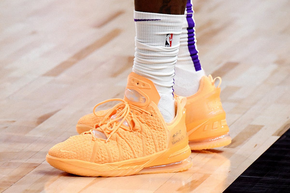 Lebron 18 elite orange new arrivals