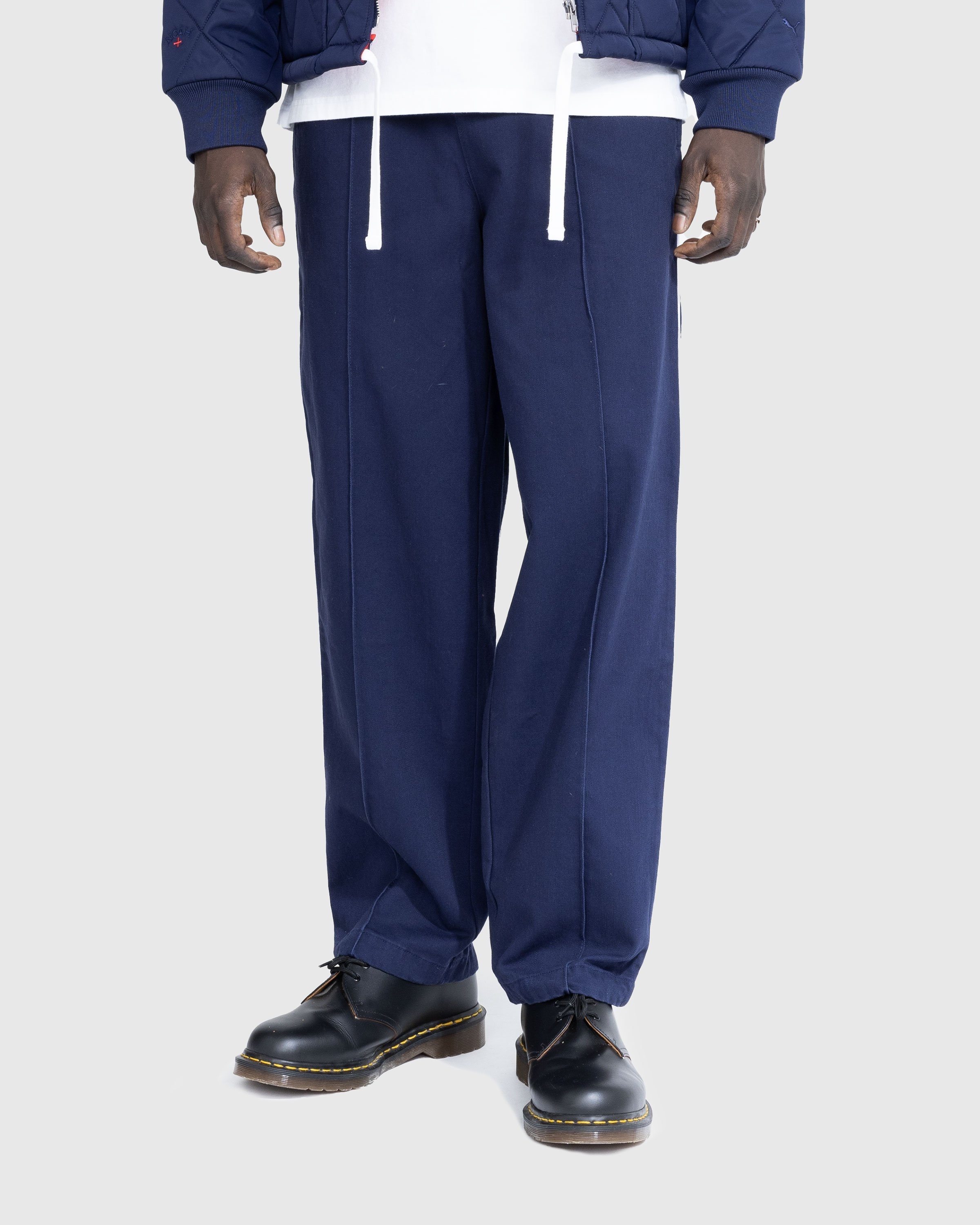 Pleated twill cheap pants