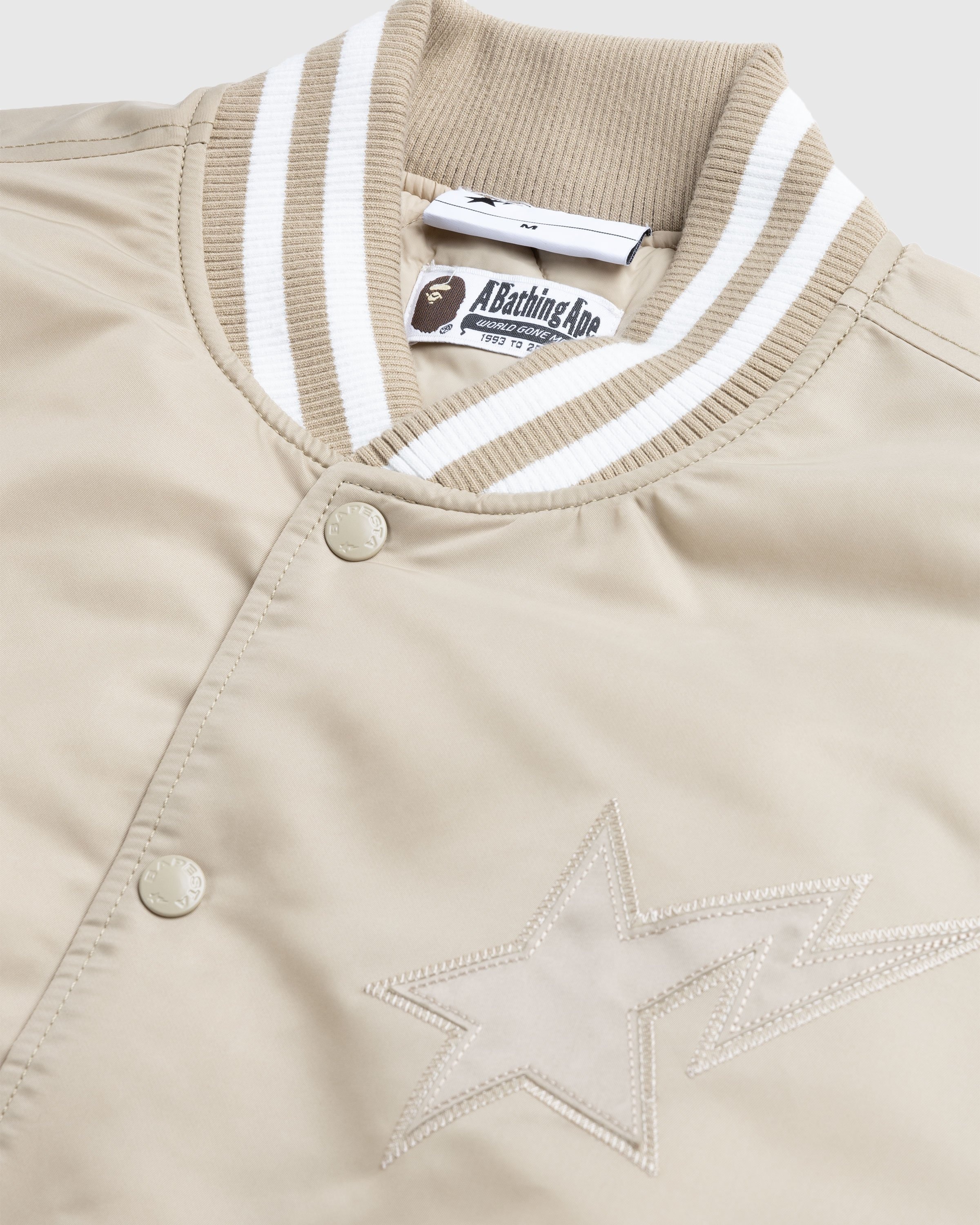 BAPE x Highsnobiety – Varsity Jacket Beige - Outerwear - Beige - Image 7