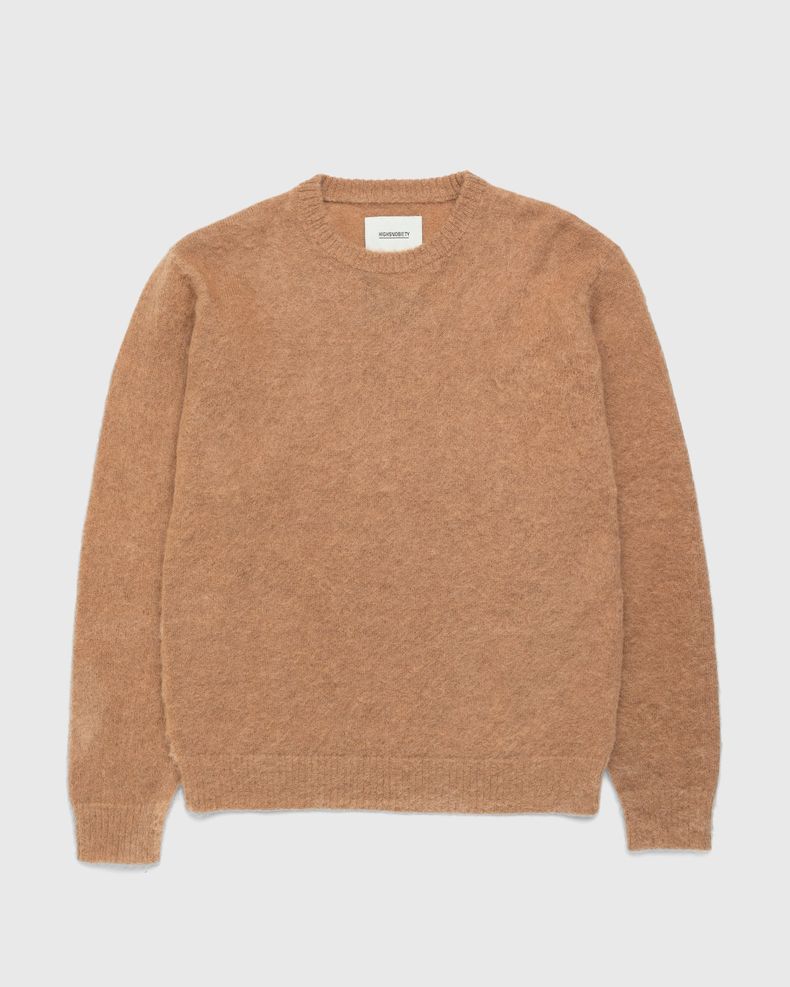 Light Alpaca Crew Sweater Brown