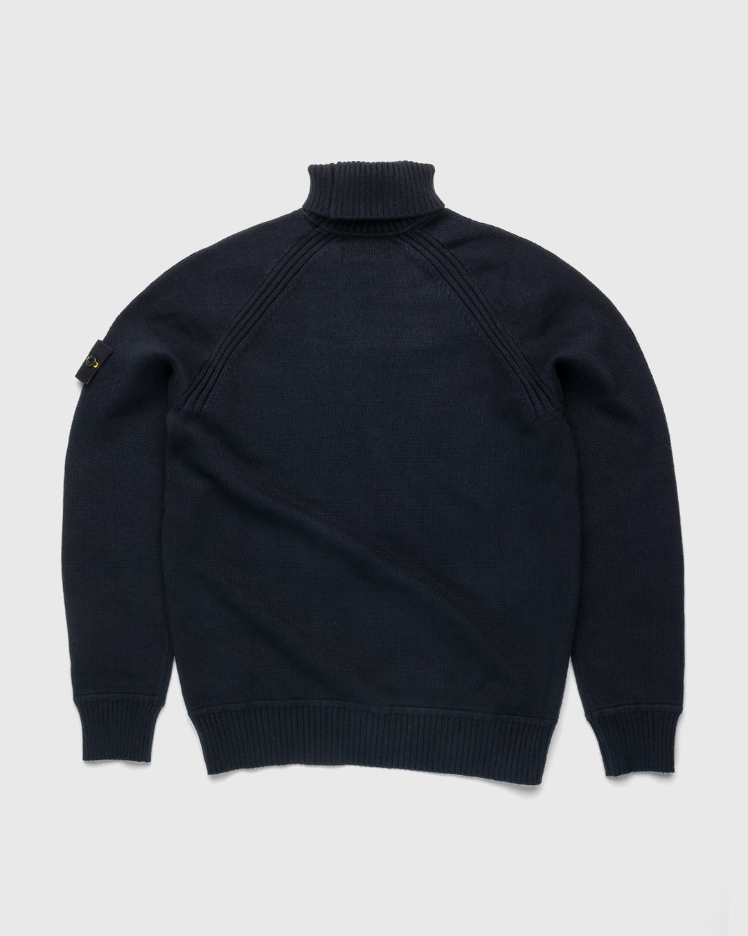 Stone Island – Knit Turtleneck Navy Blue - Sweats - Blue - Image 2
