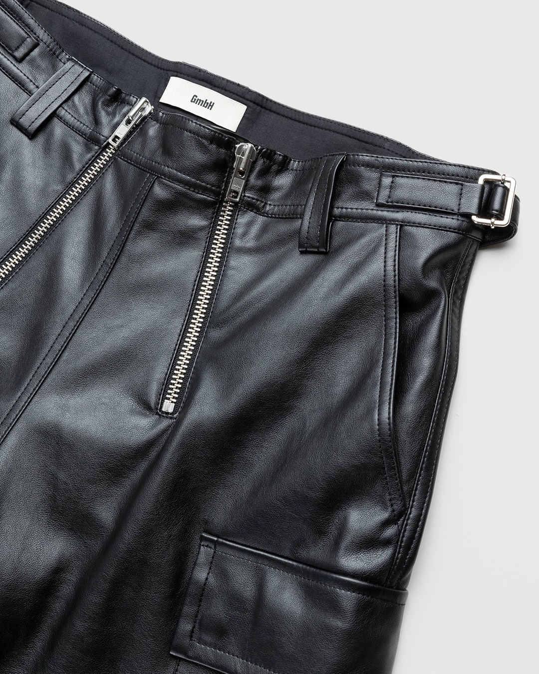 GmbH – Bekir Cargo Trousers With Double Zips Black - Pants - Black - Image 3