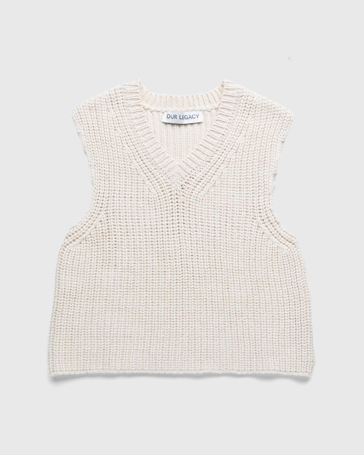 Our Legacy – Intact Vest Raw White Chunky Cotton Rib - Outerwear - White - Image 1