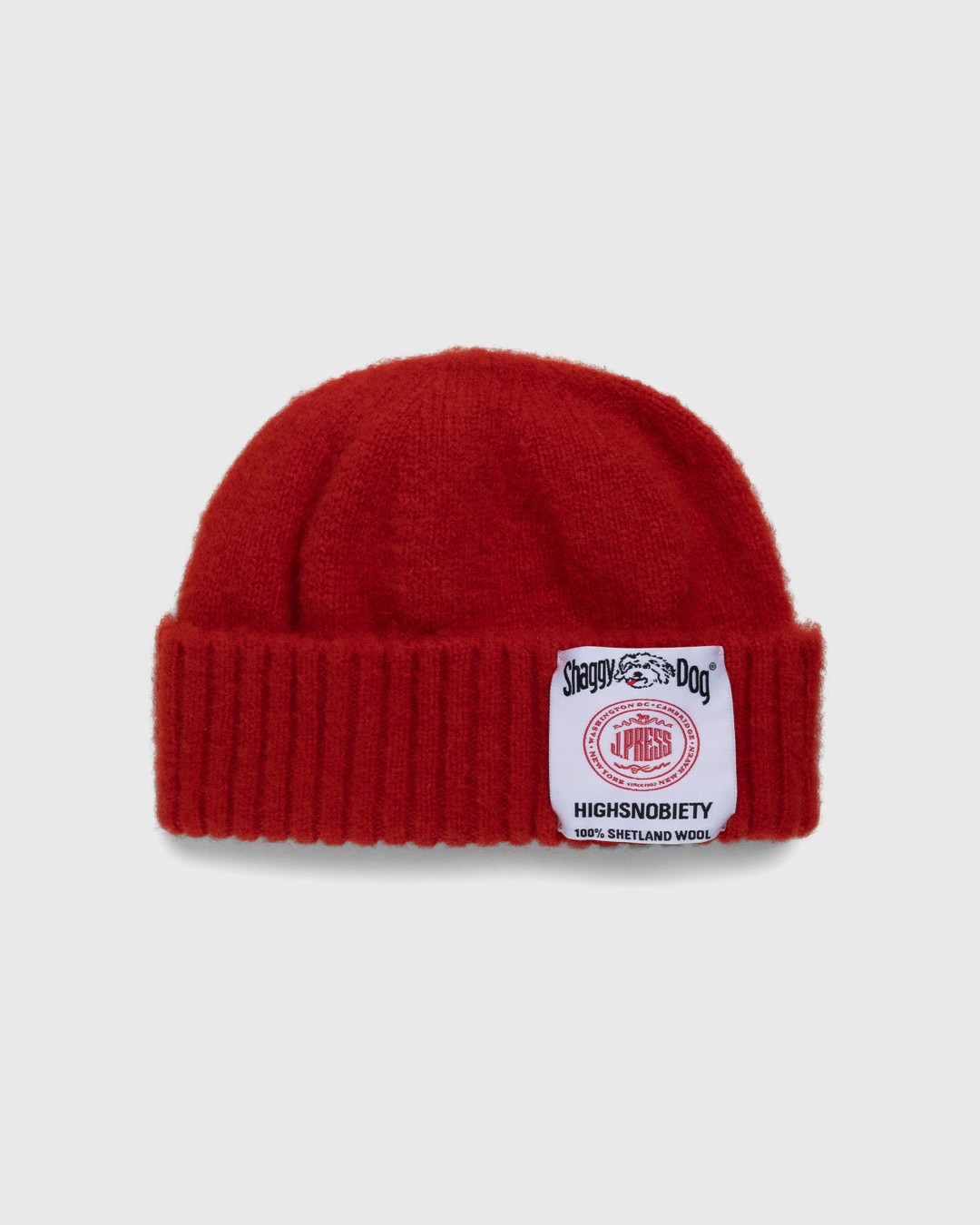 J. Press x Highsnobiety – Shaggy Dog Knit Beanie Red - Hats - Red - Image 1