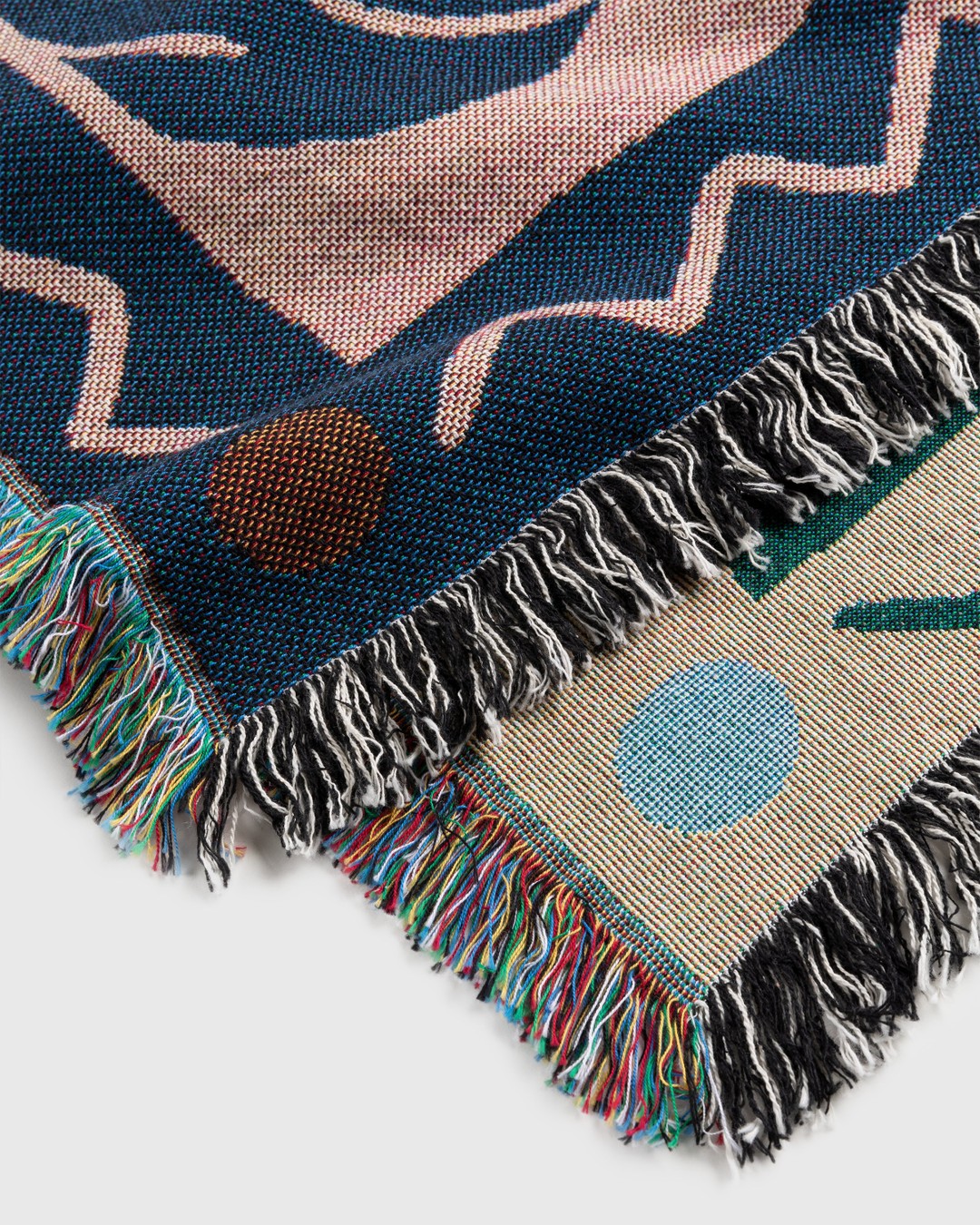 Carne Bollente – Love Is Hole You Needs Blanket Blue - Scarves - Yellow - Image 4