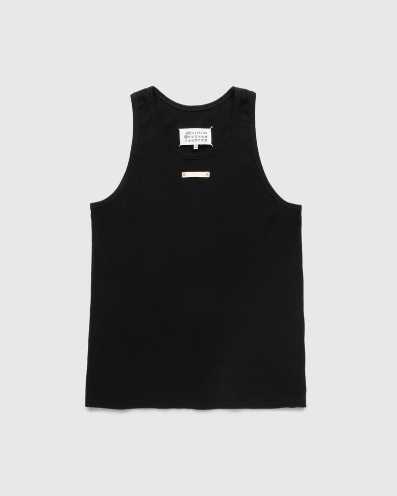 Rib Tank Top Black