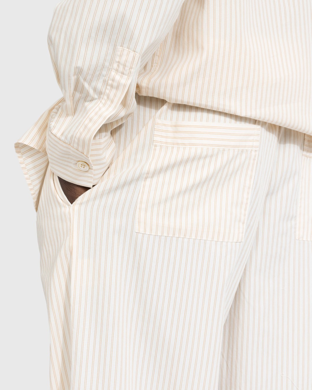 Birkenstock x Tekla Poplin Pyjama Pants Wheat Stripes
