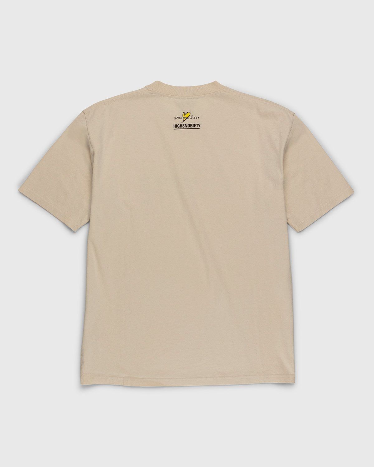 Simon Fujiwara x Highsnobiety – Who The Baer Logo T-Shirt Eggsehll - T-shirts - Beige - Image 2