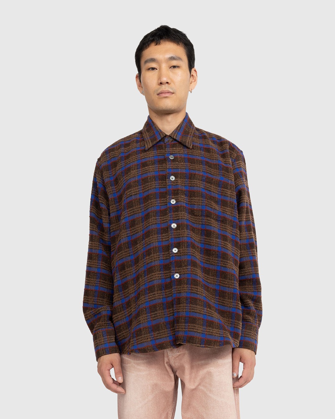 Our Legacy – Above Shirt Brown Pankow Check - Shirts - Brown - Image 4