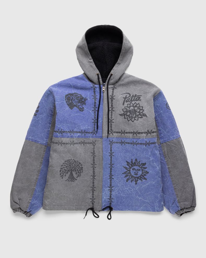 Patta – Symbols Zip Hooded Jacket Odyssey Grey