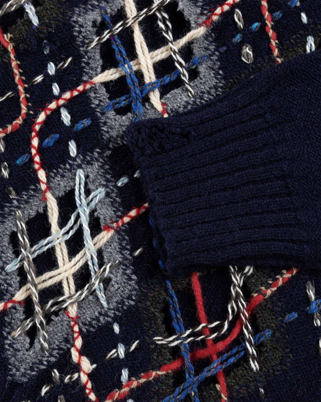 Maison Margiela – Distressed Wool Crewneck Sweater Multi - Sweats - Multi - Image 6