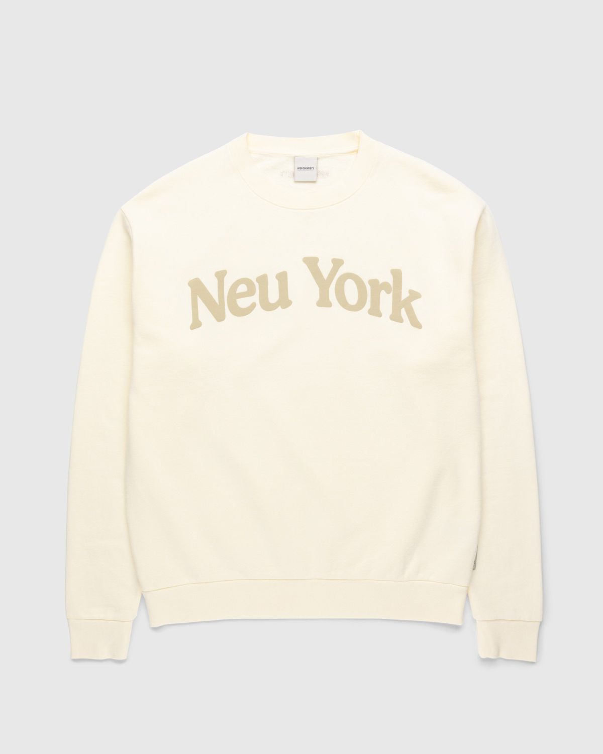 Highsnobiety – Neu York Crewneck Eggshell - Sweats - Yellow - Image 1