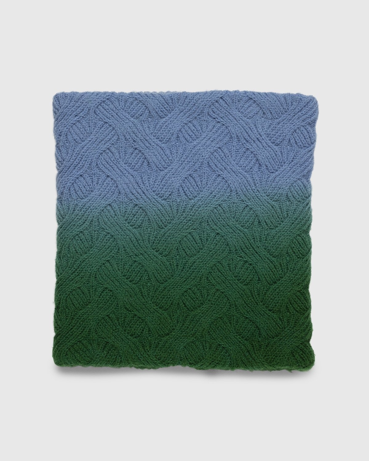 J.W. Anderson – Cable Knit Foldover Neckband Green/Blue - Scarves - Multi - Image 2