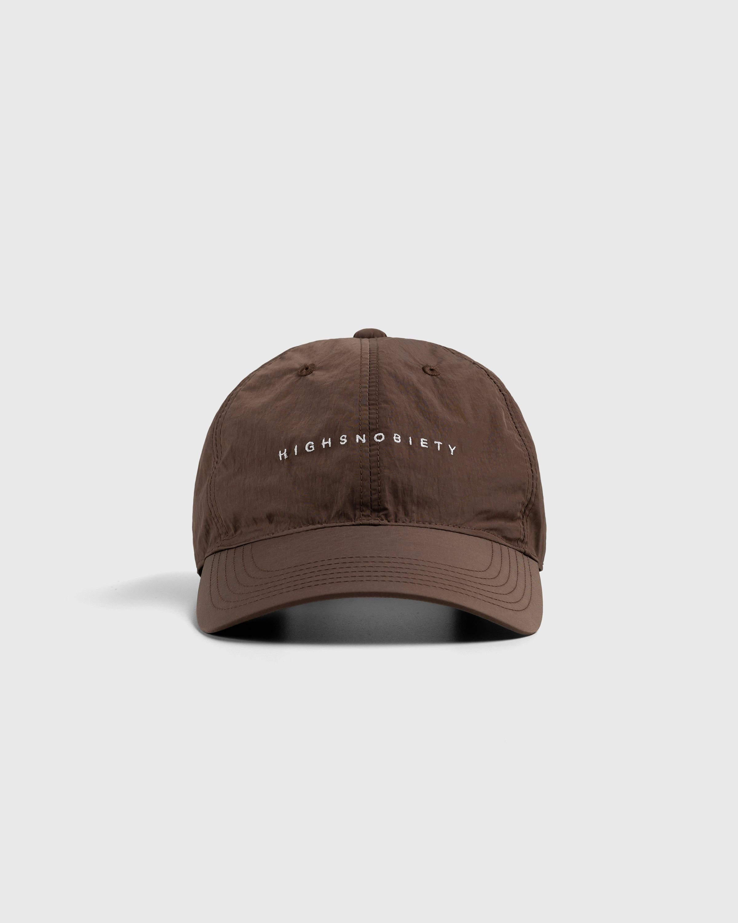 Highsnobiety – Nylon Ball Cap Dark Brown - Hats - Brown - Image 2