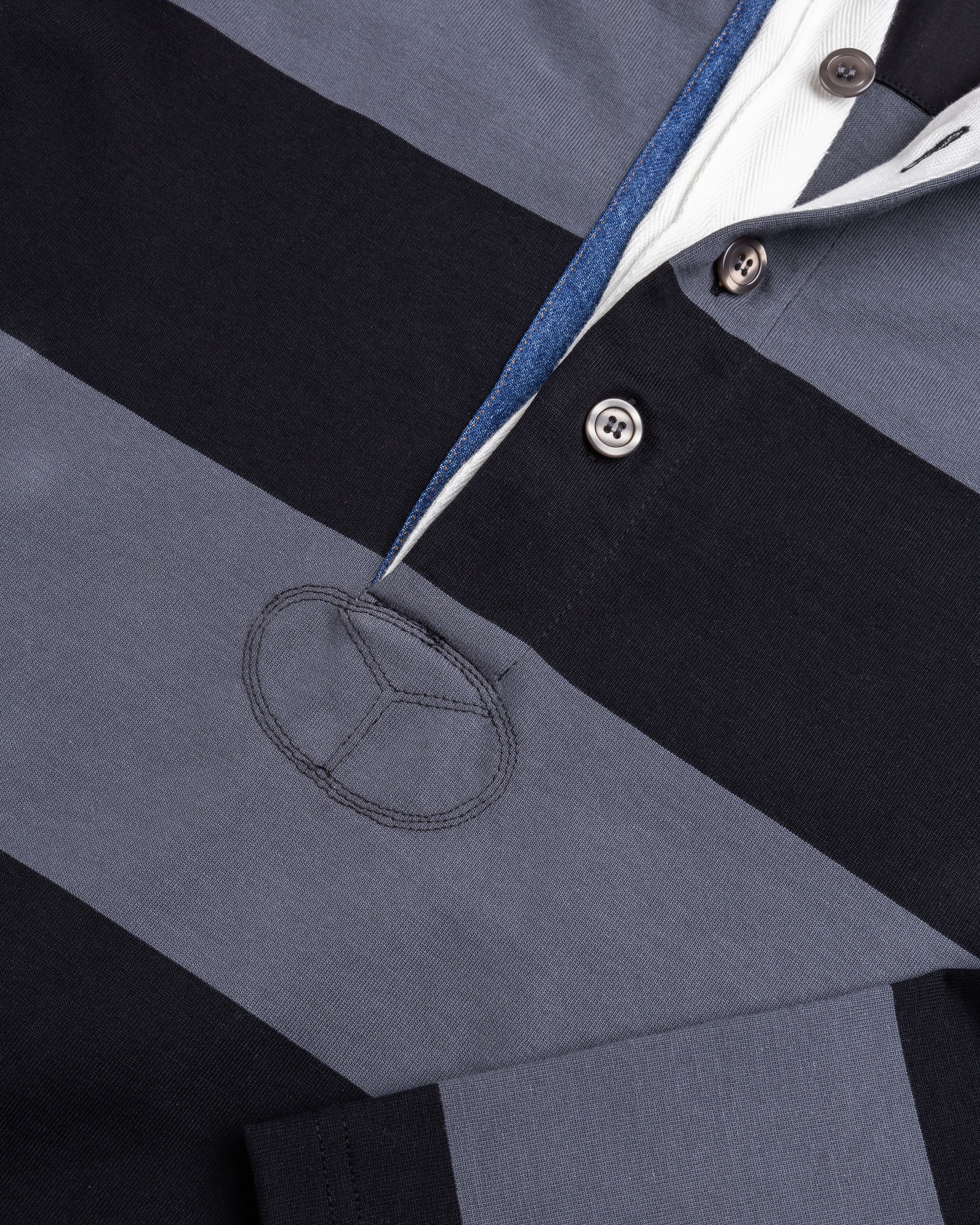 Y/Project – Triple Collar Rugby Polo Black/Grey - Shirts - Grey - Image 6