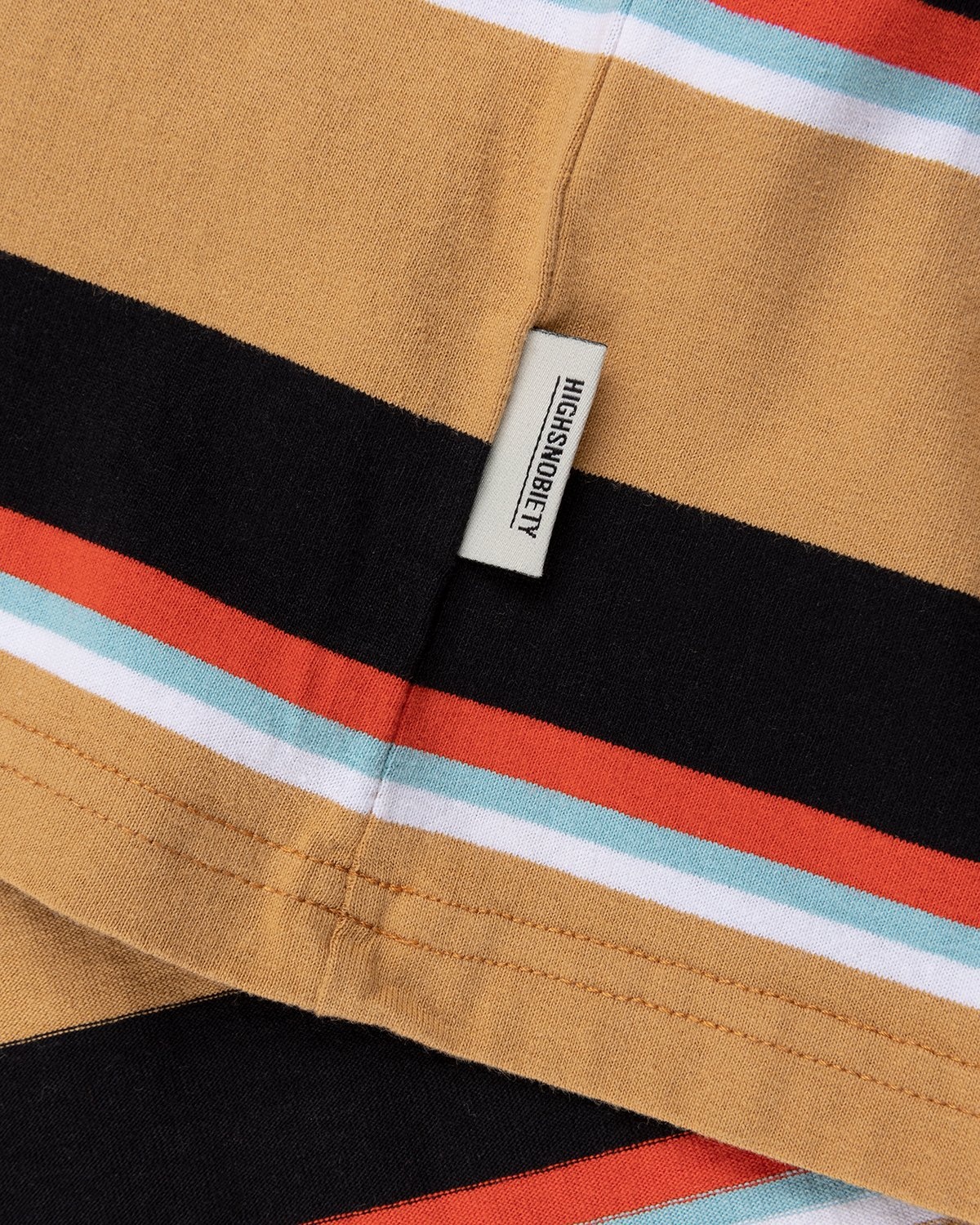 Highsnobiety – Stripe Longsleeve Jersey Sand Stone - Longsleeves - Brown - Image 5