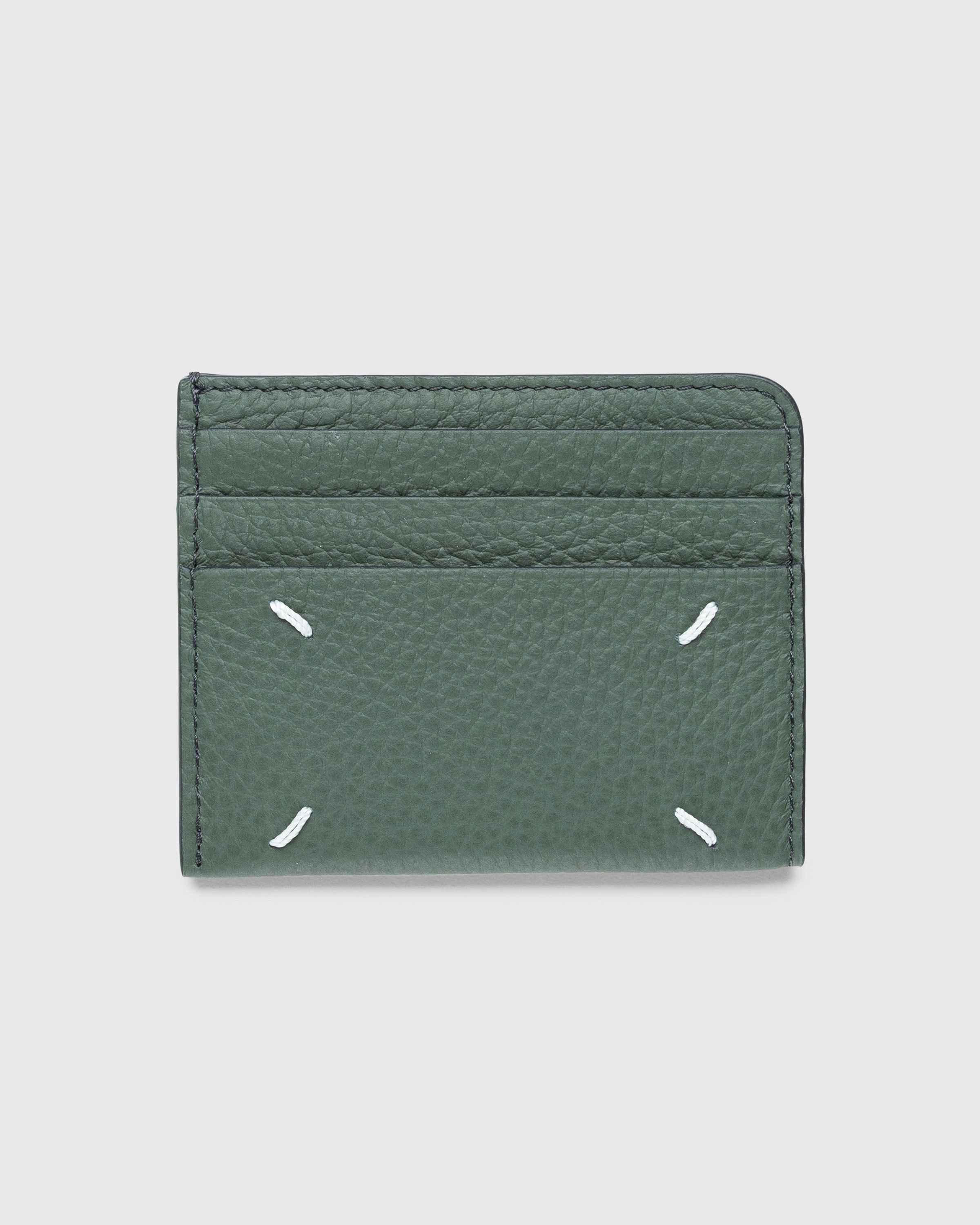 Maison Margiela – Leather Card Holder Thyme - Wallets - Green - Image 1